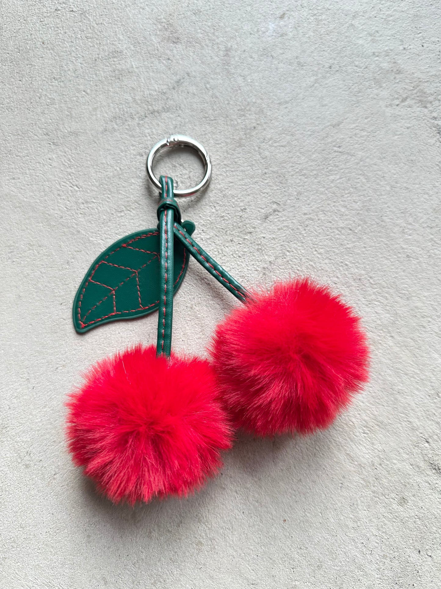 Fluffy Cherry Charm Red
