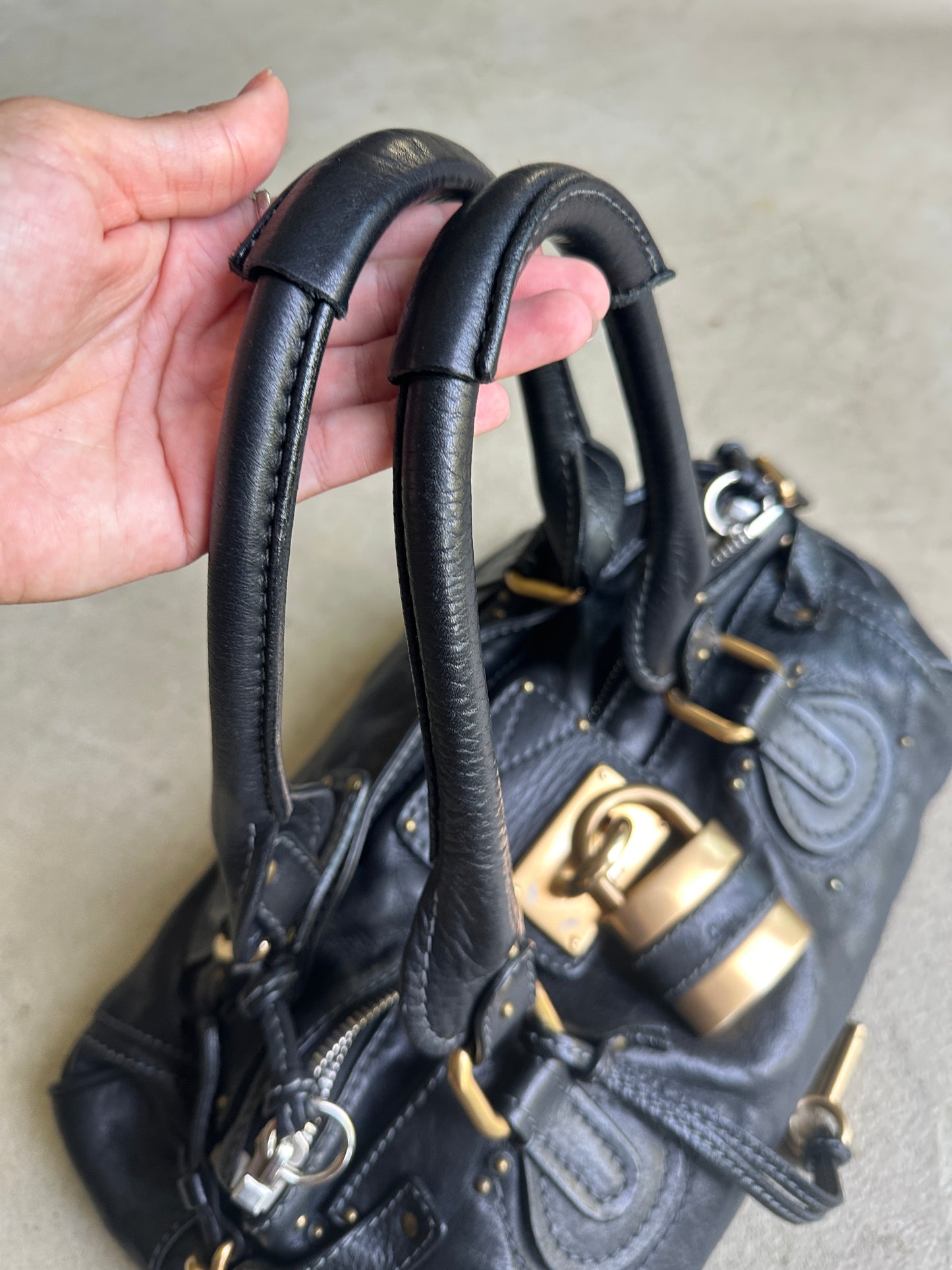 Vintage Black Chloé Paddington Shoulder Bag