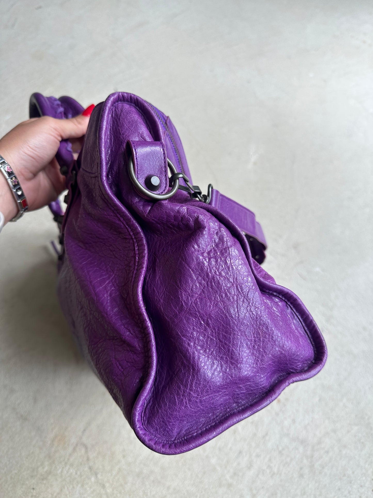 Vintage Violet Purple Balenciaga City Bag