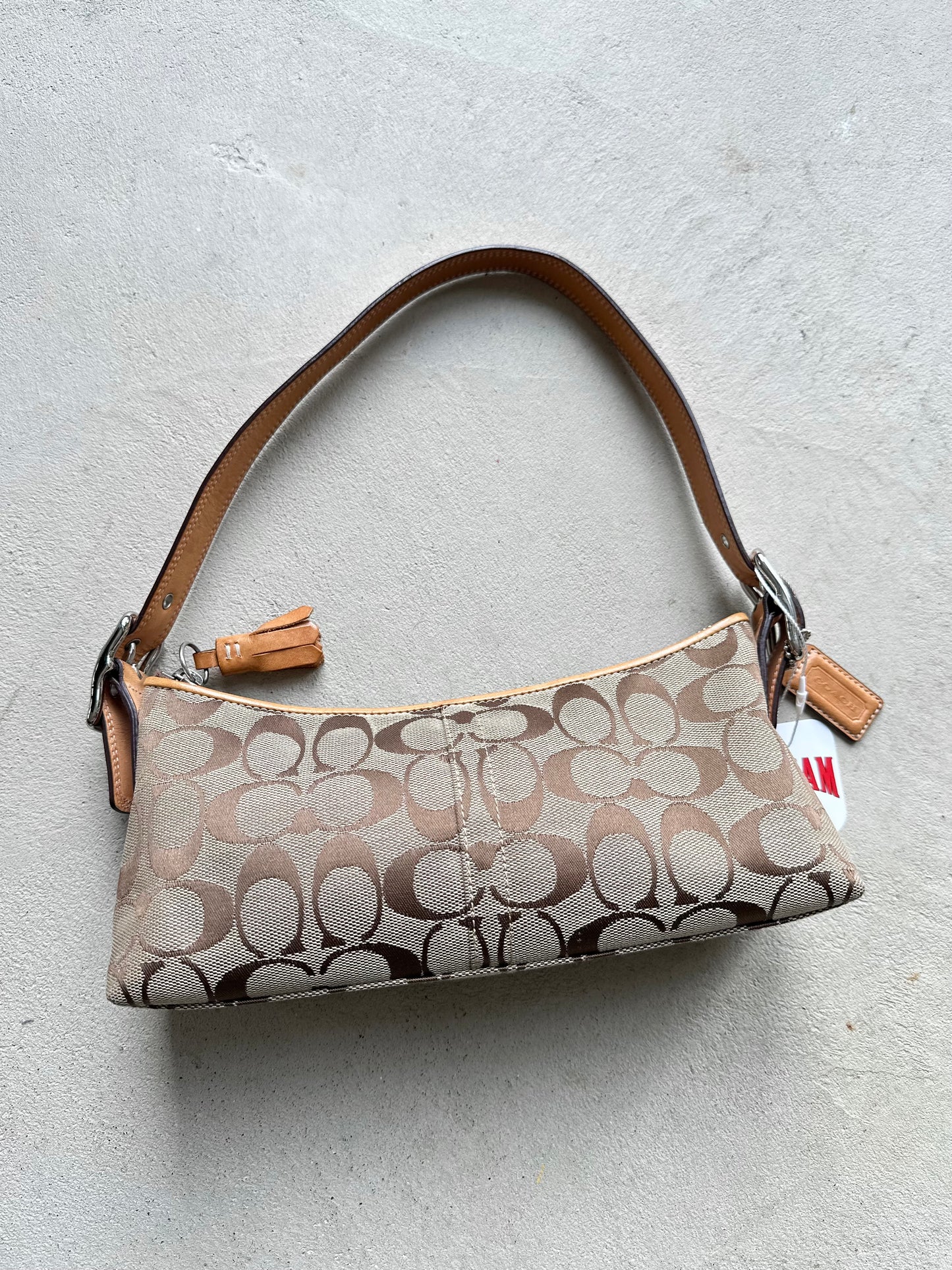 Vintage Y2K Coach Tan Baguette Shoulder Bag