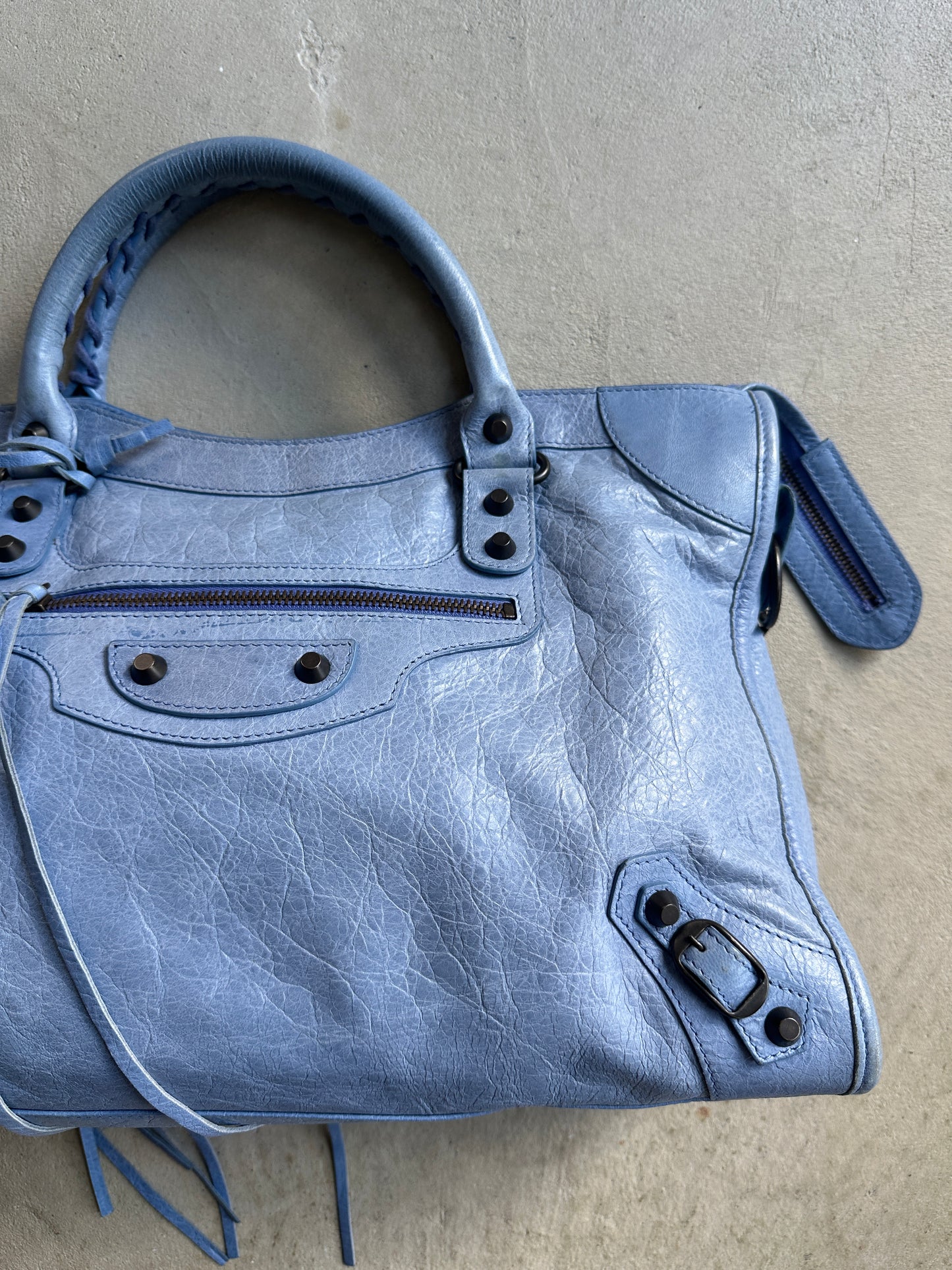 Vintage Blue Balenciaga City Bag