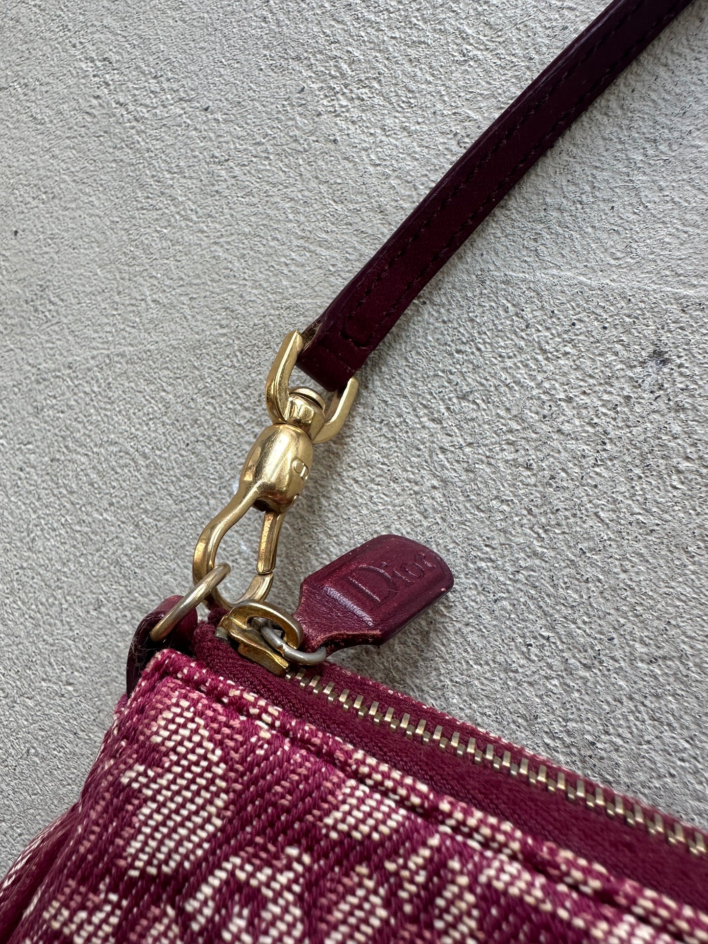 Vintage Dior Red / Burgundy Saddle Bag