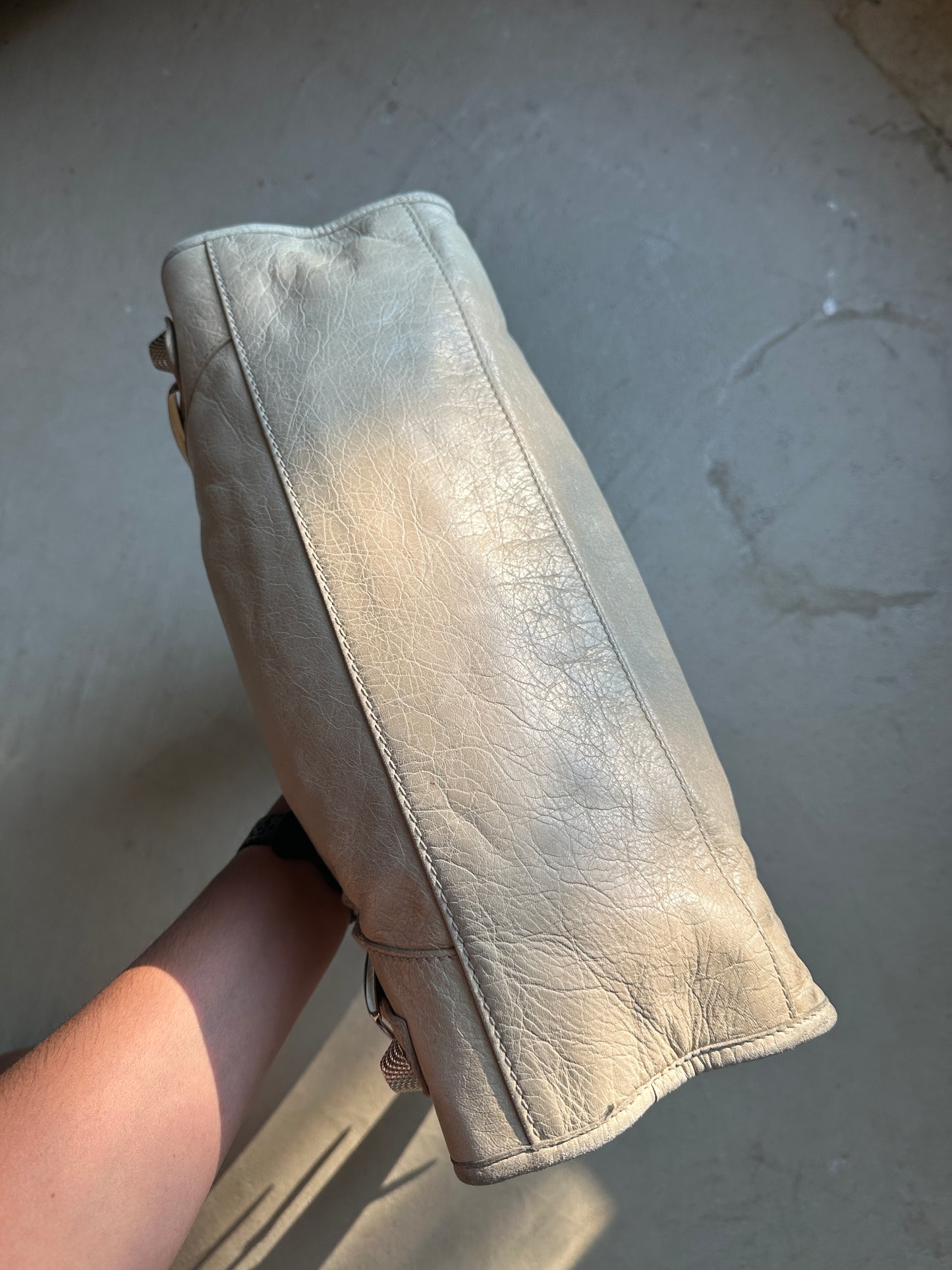 Vintage Cream Balenciaga City Bag