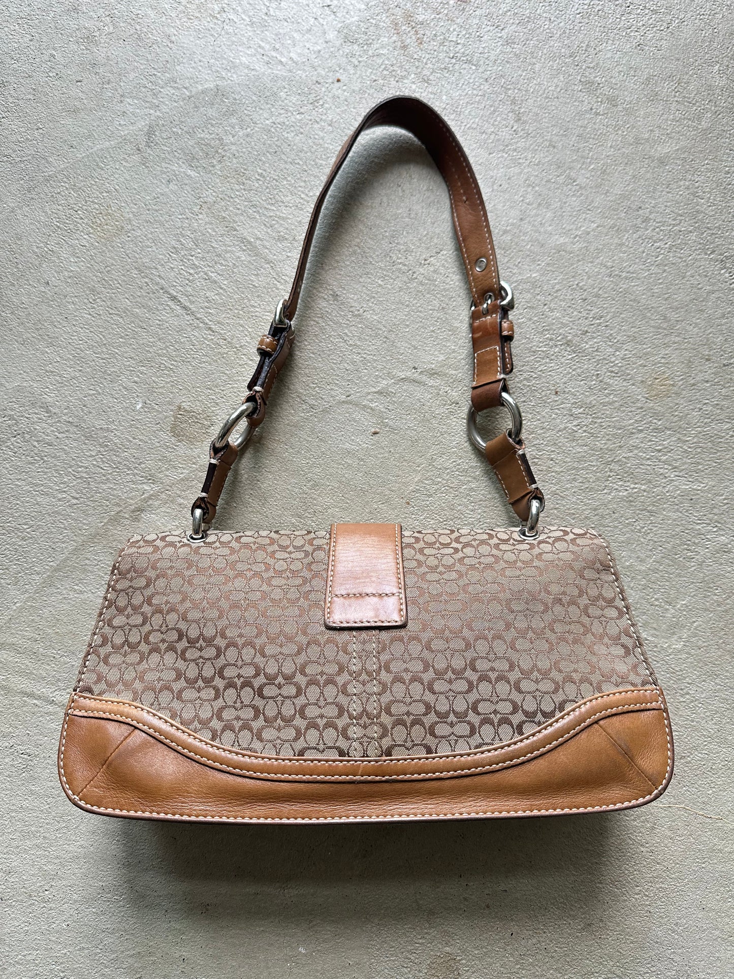 Vintage Y2K Coach Tan Mini Soho Style Shoulder Bag
