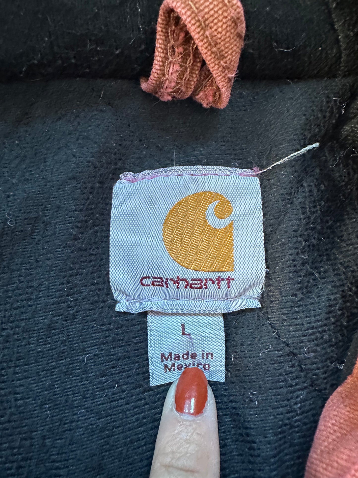 Vintage Carhartt Pink Hooded Jacket - L