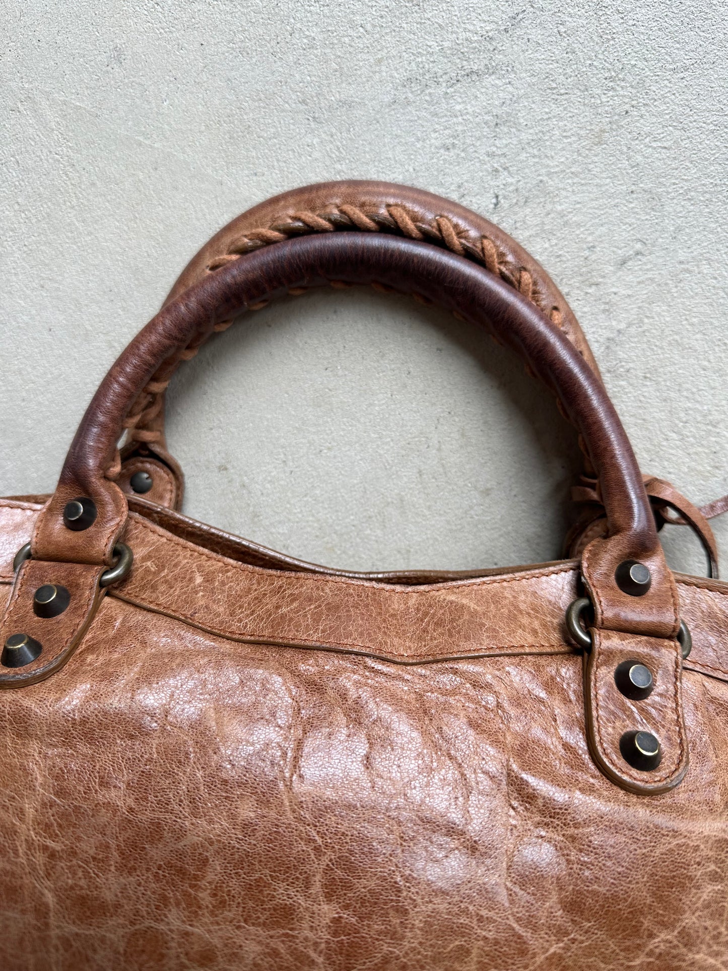 RARE! Vintage Brown Balenciaga Small City Bag