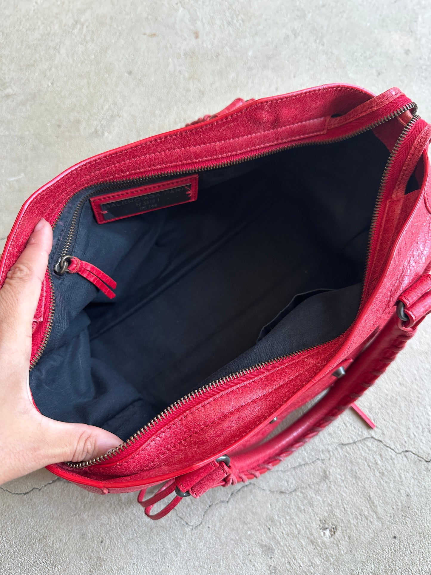 Vintage Red Balenciaga City Bag
