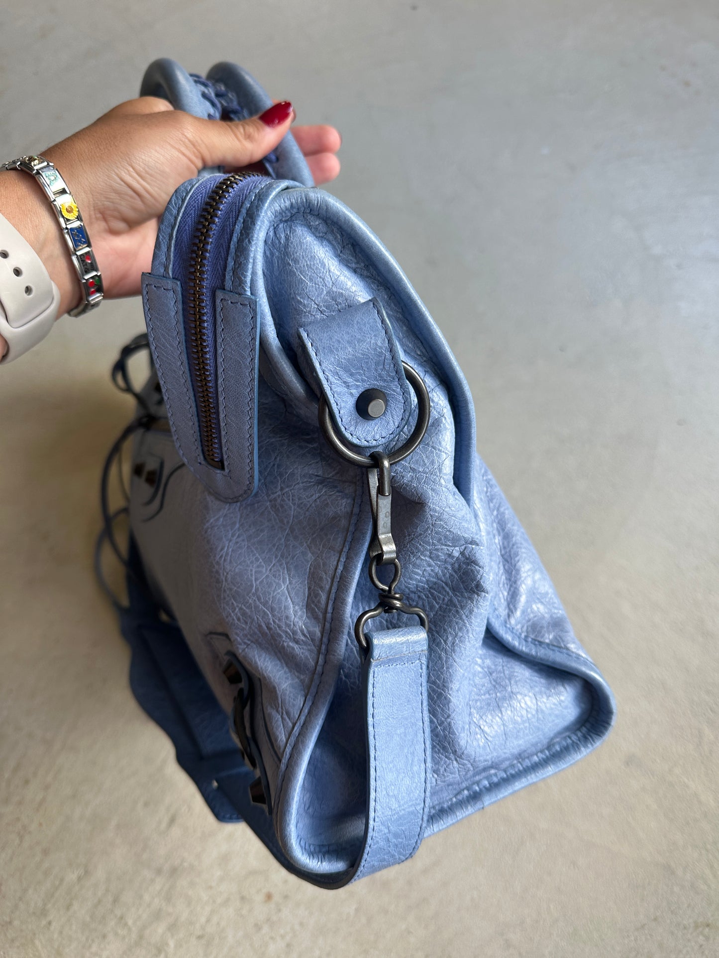 Vintage Blue Balenciaga City Bag