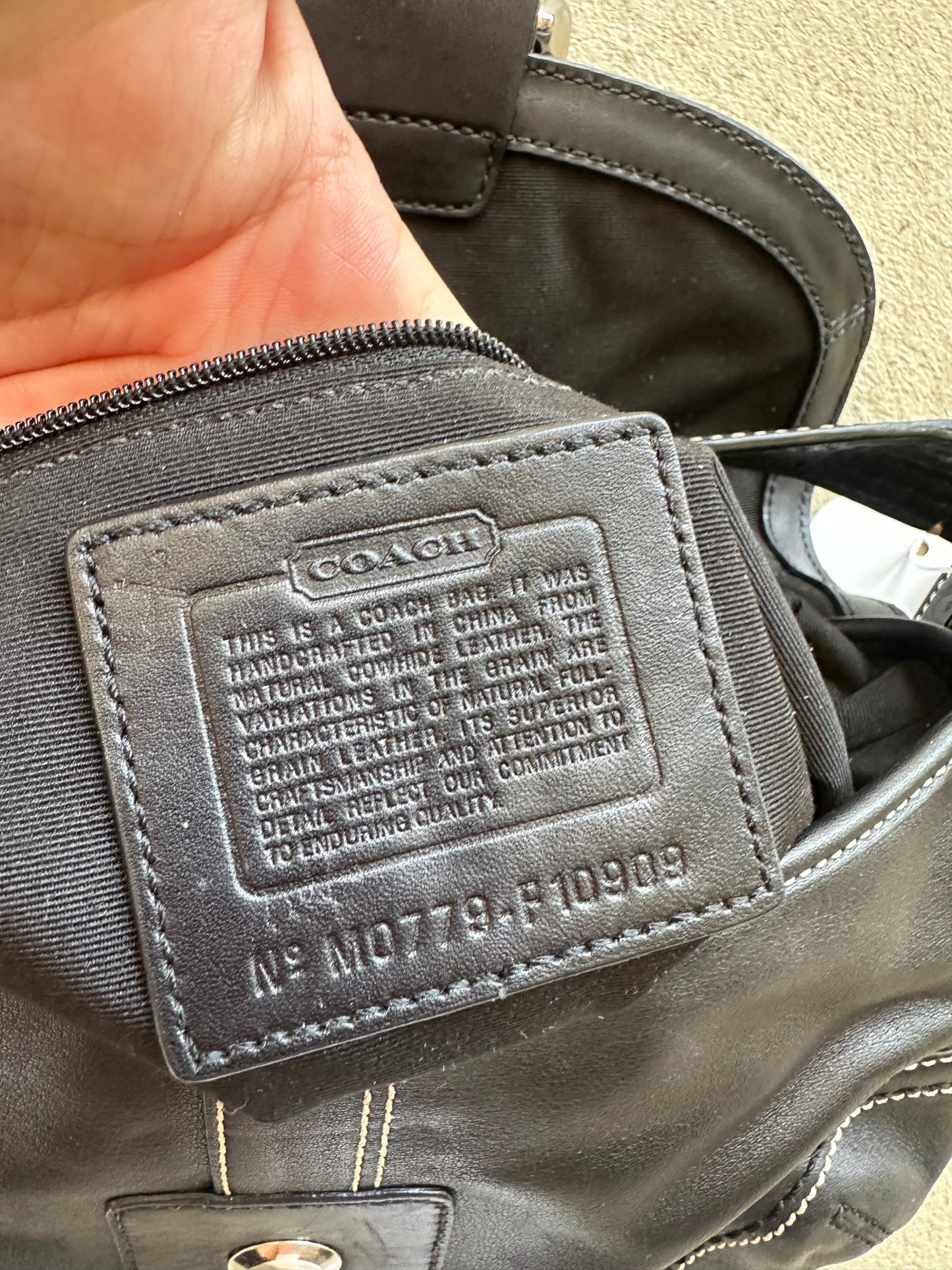 Vintage Y2K Coach Black Mini Soho Leather Shoulder Bag
