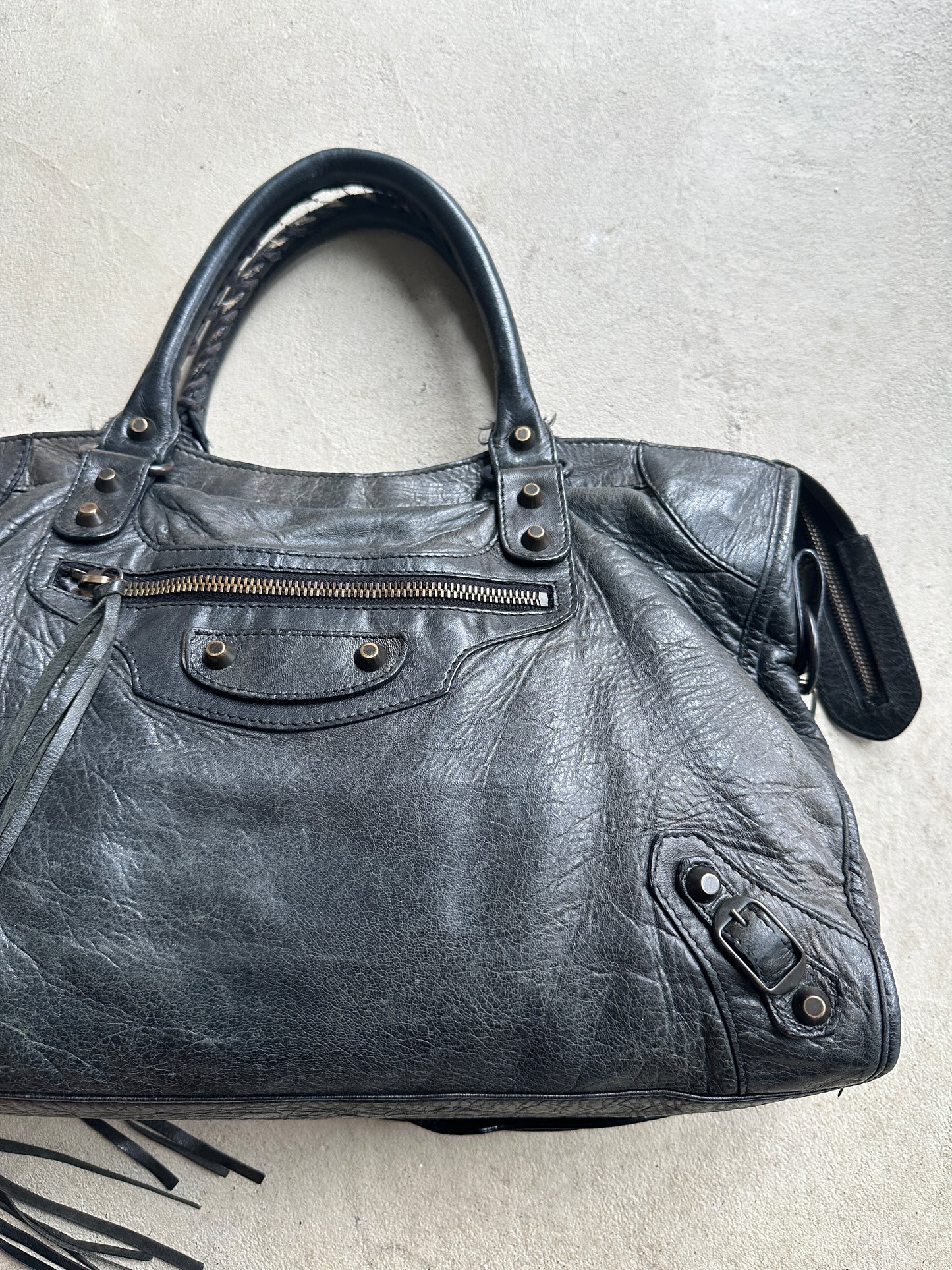 Vintage Black Balenciaga City Bag