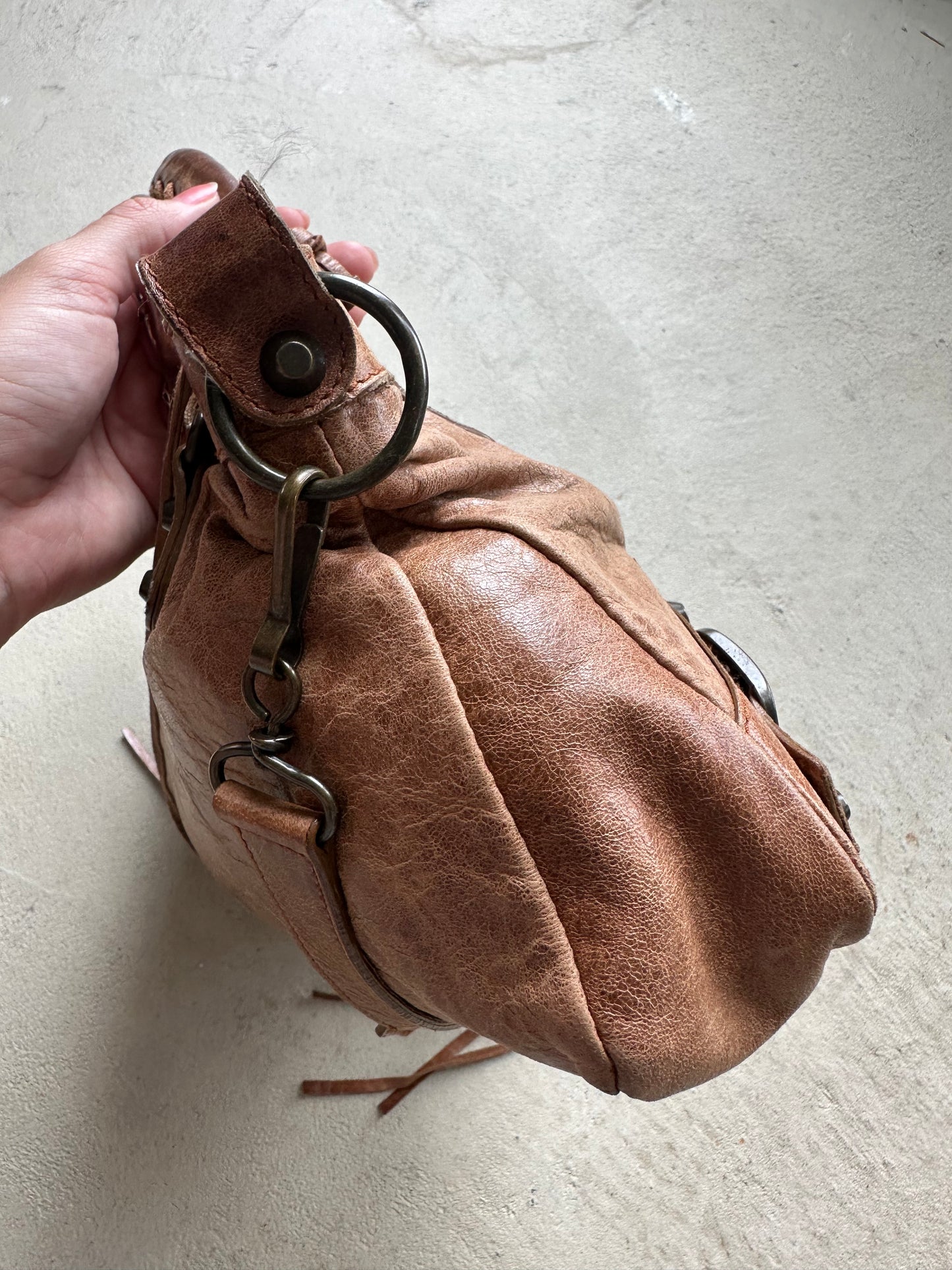 RARE! Vintage Brown Balenciaga Small City Bag