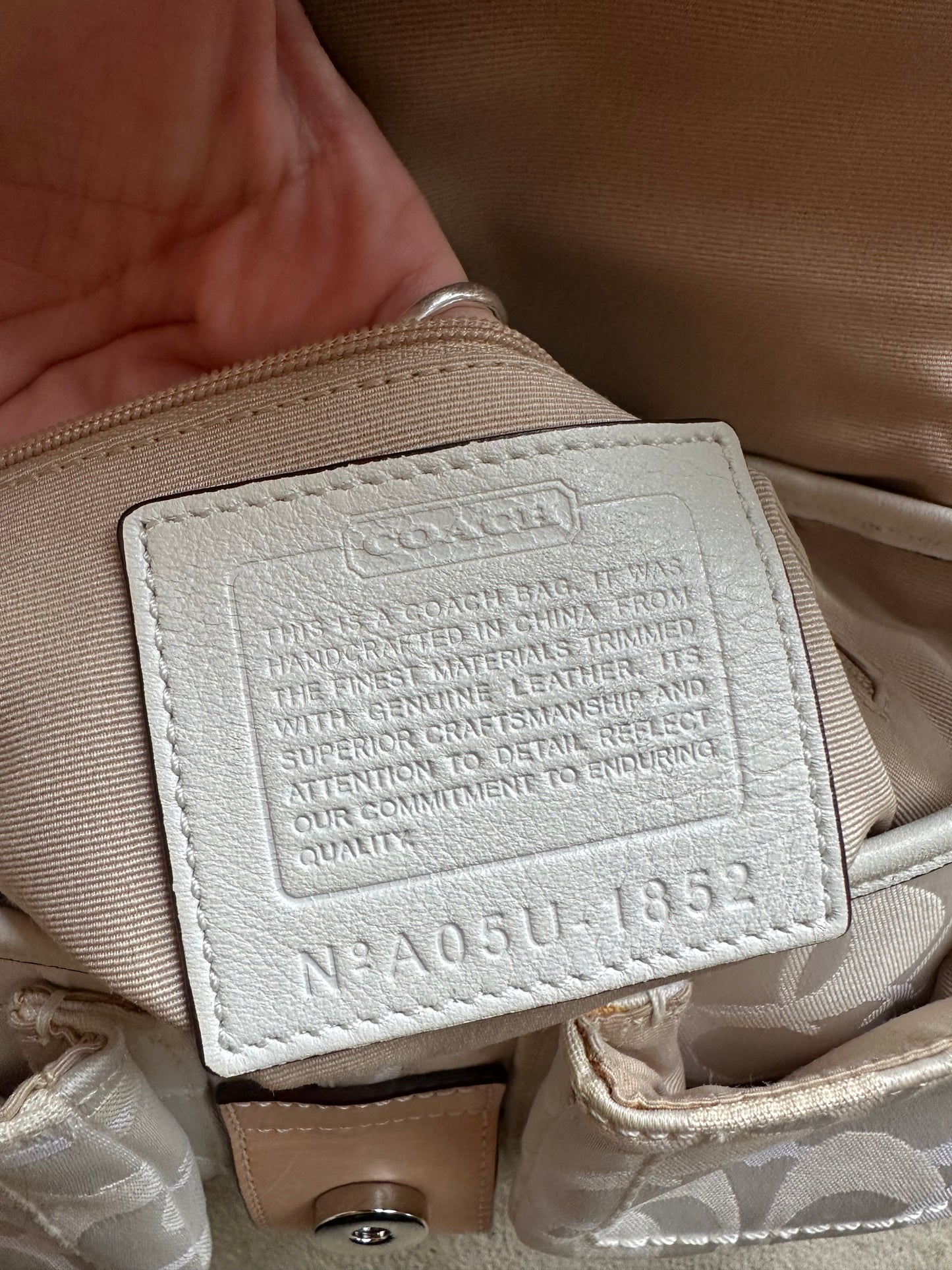 Vintage Y2K Coach White Mini Square Soho Shoulder Bag