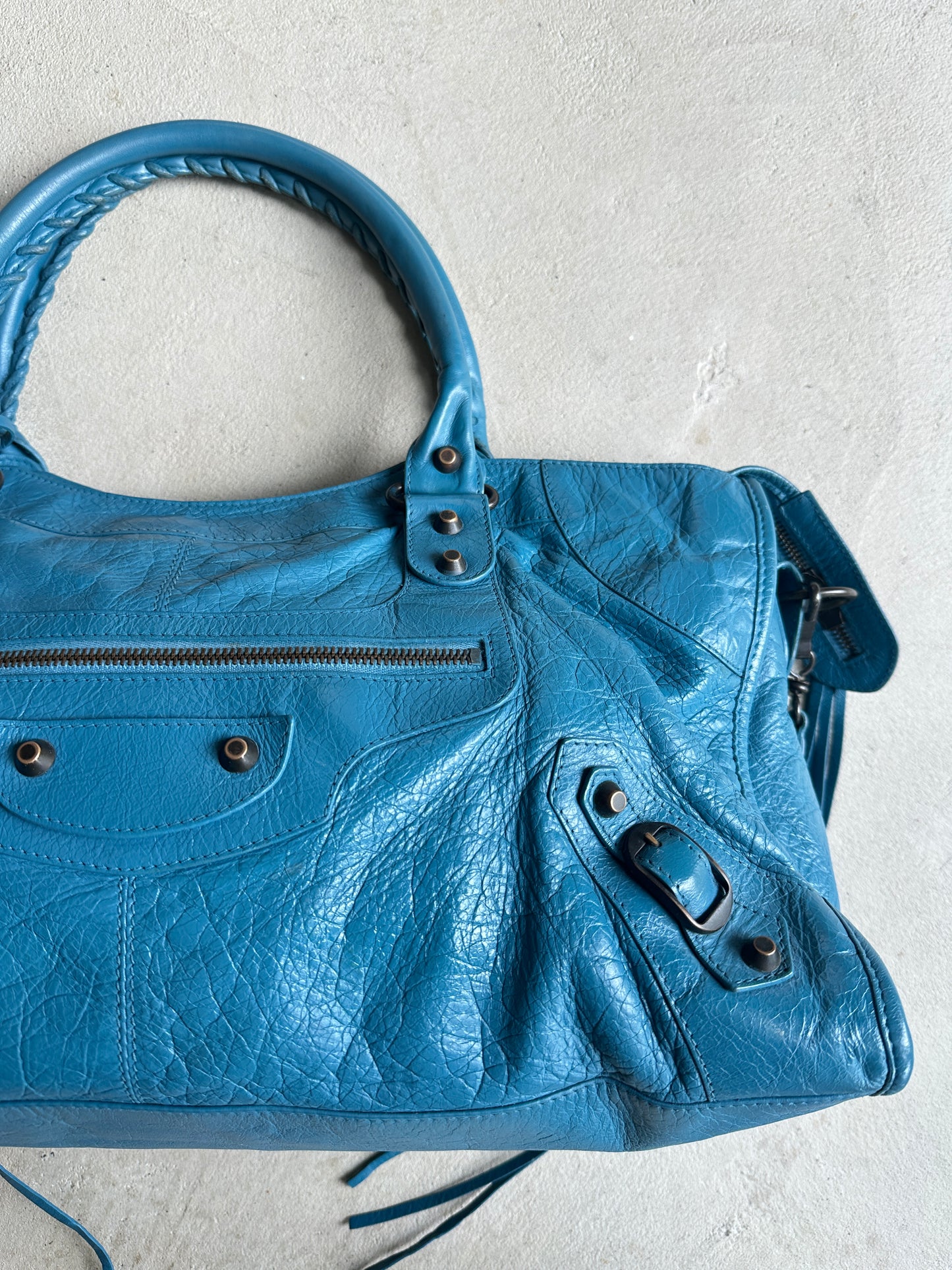 Vintage Balenciaga Blue Part Time Bag
