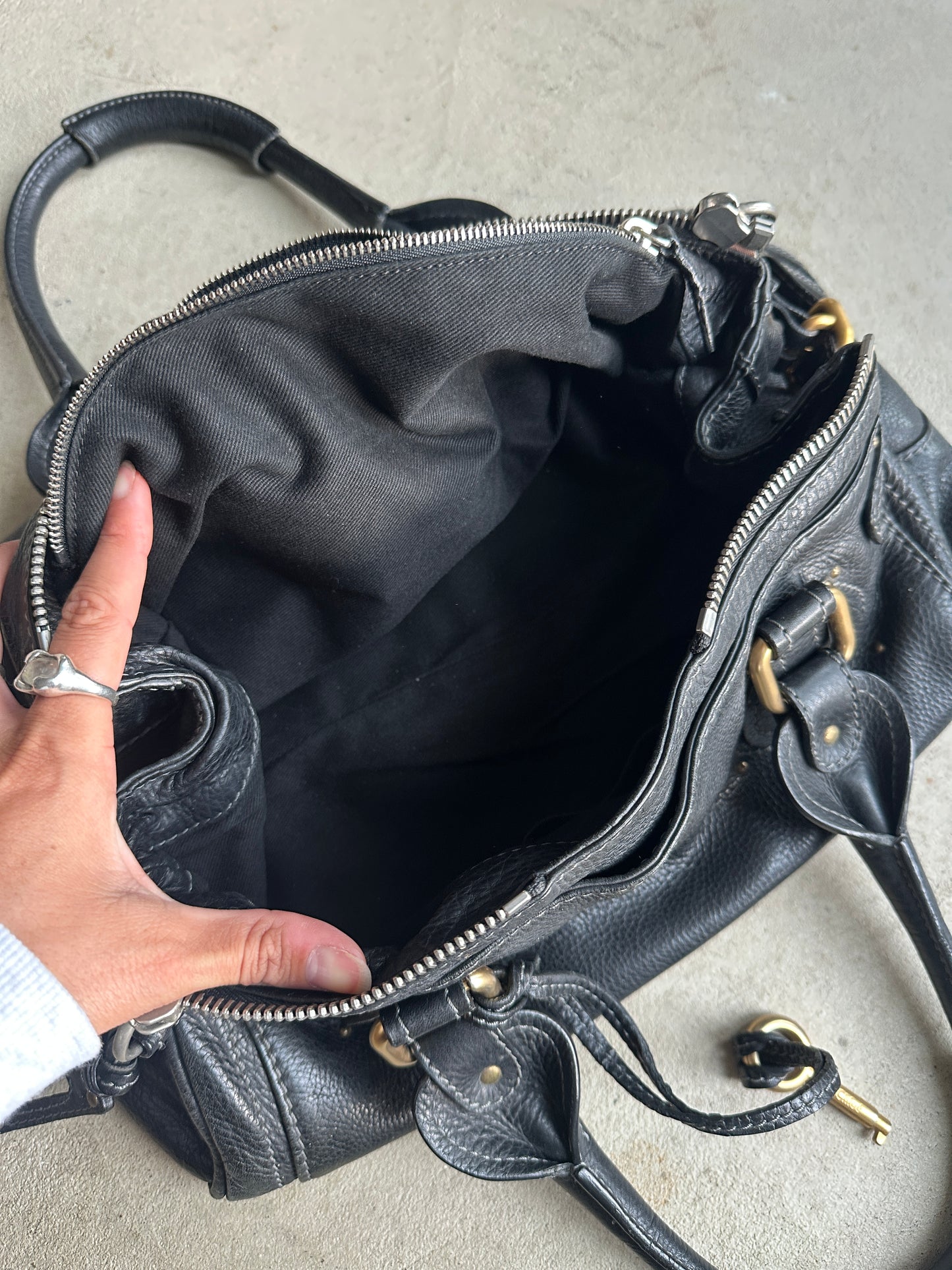 Vintage Black Chloé Paddington Shoulder Bag
