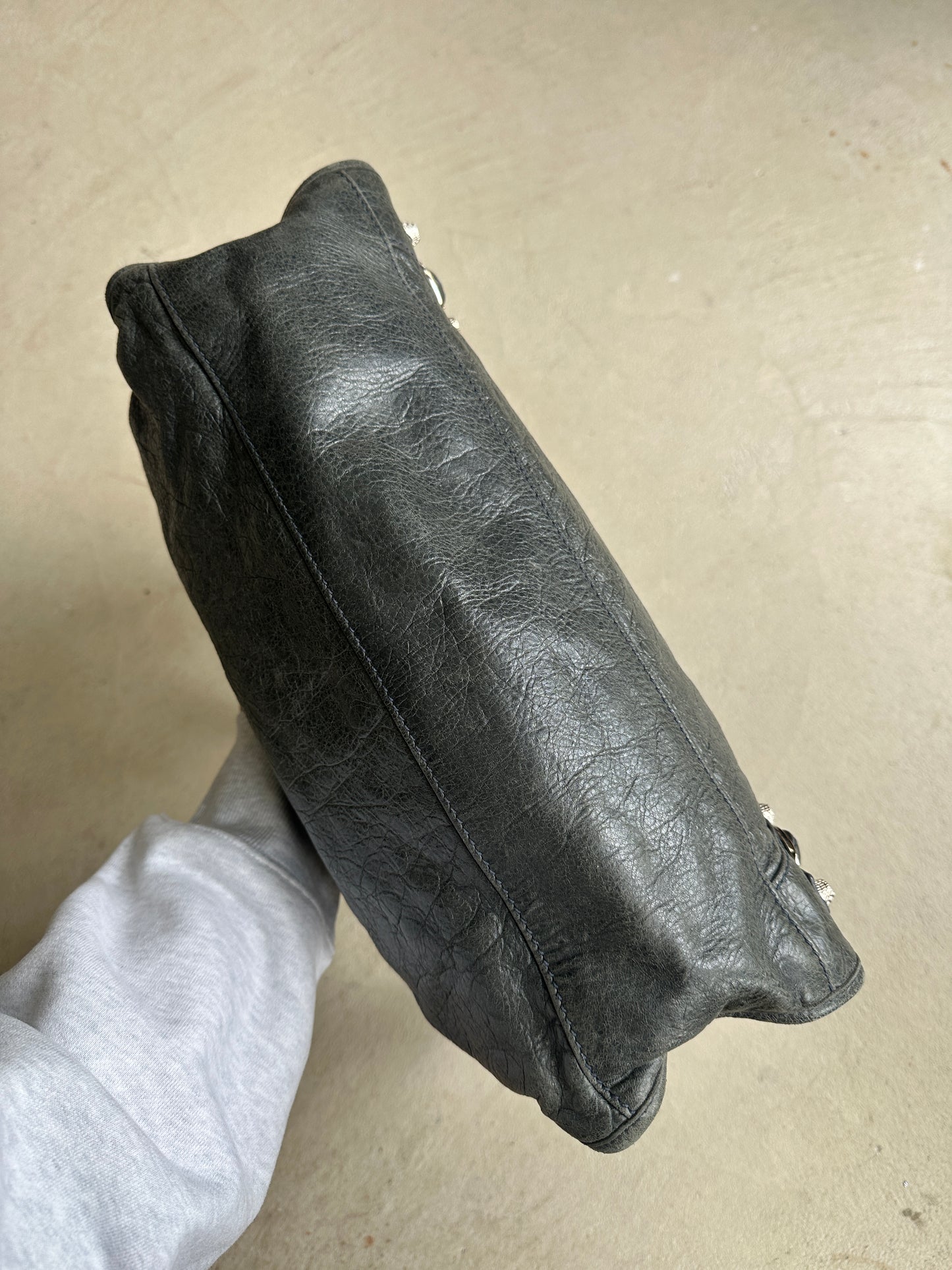 Vintage Dark Grey Balenciaga Velo City Bag
