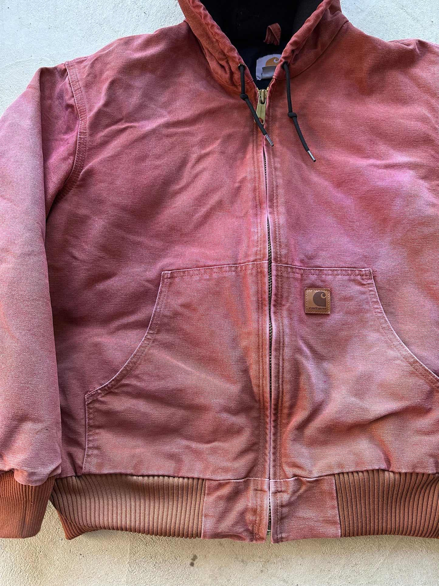 Vintage Carhartt Pink Hooded Jacket - L