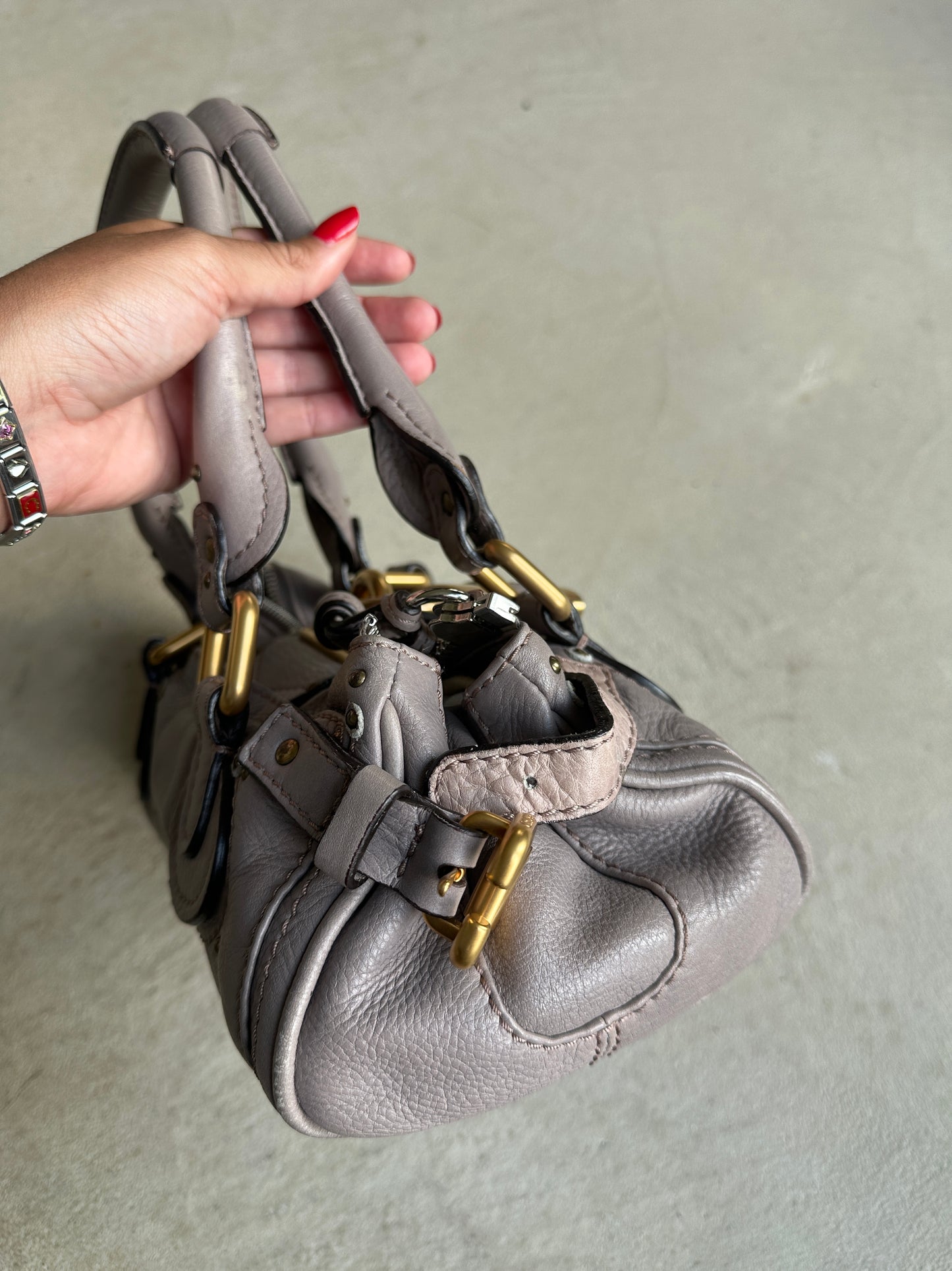 Vintage Grey Mini Chloé Paddington Shoulder Bag