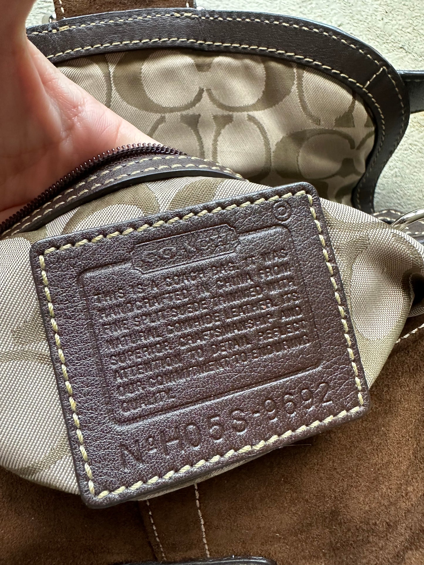RARE! Vintage Y2K Coach Suede Brown Mini Soho Shoulder Bag