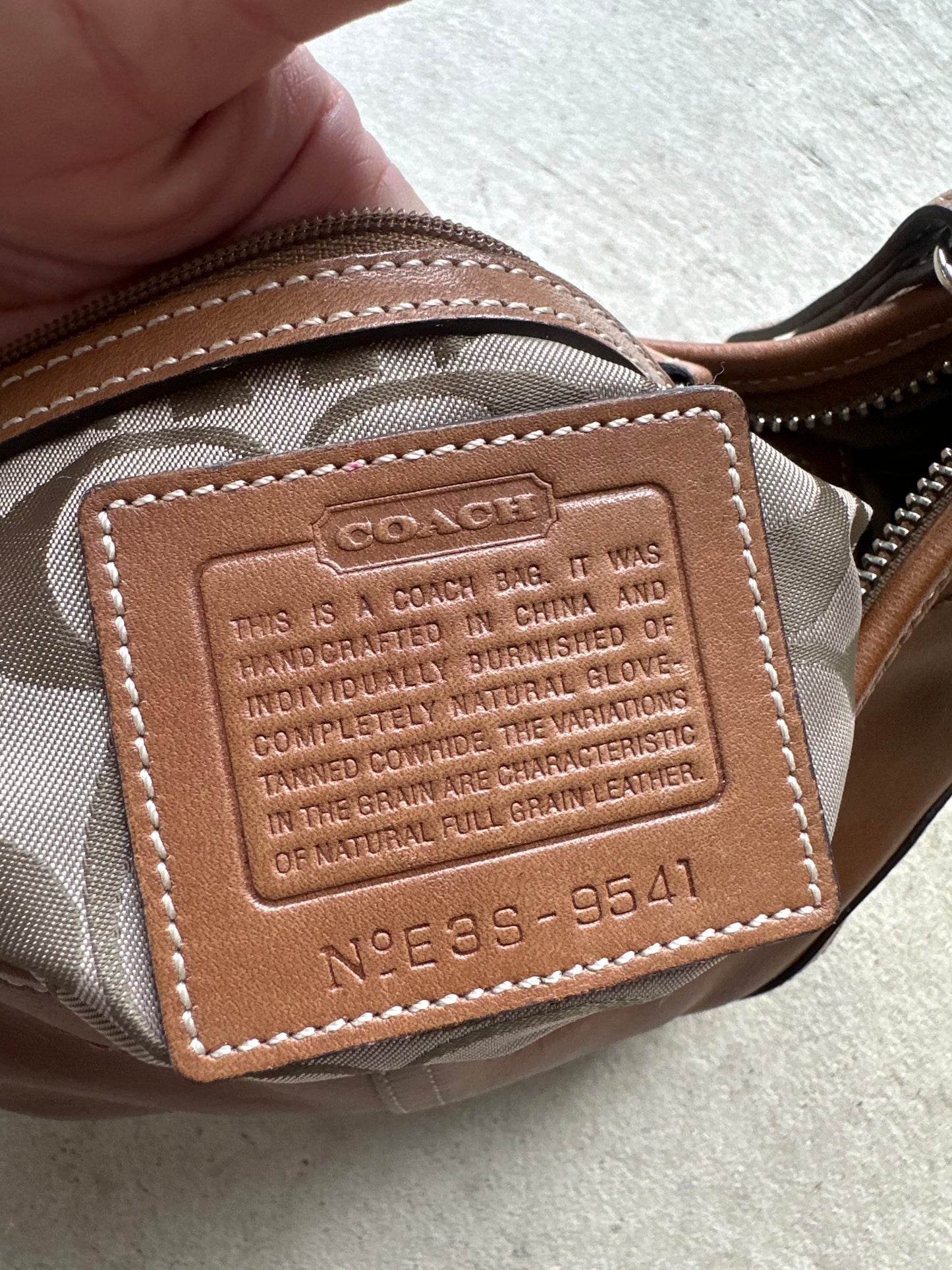Vintage Y2K Coach Brown Croissant Leather Shoulder Bag