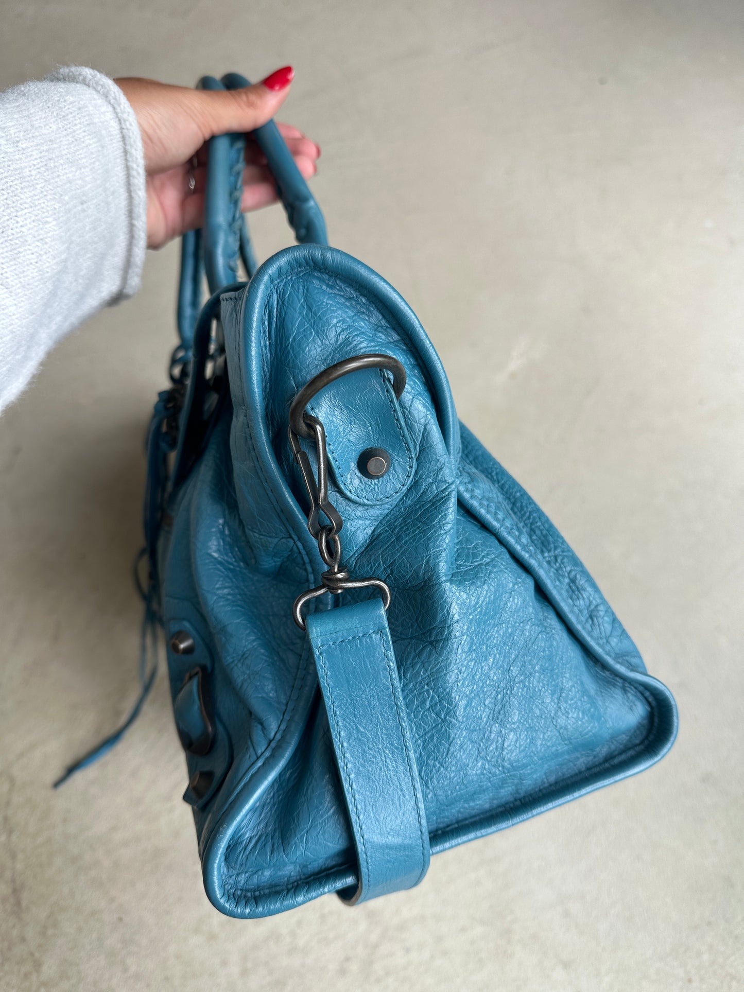 Vintage Balenciaga Blue Part Time Bag