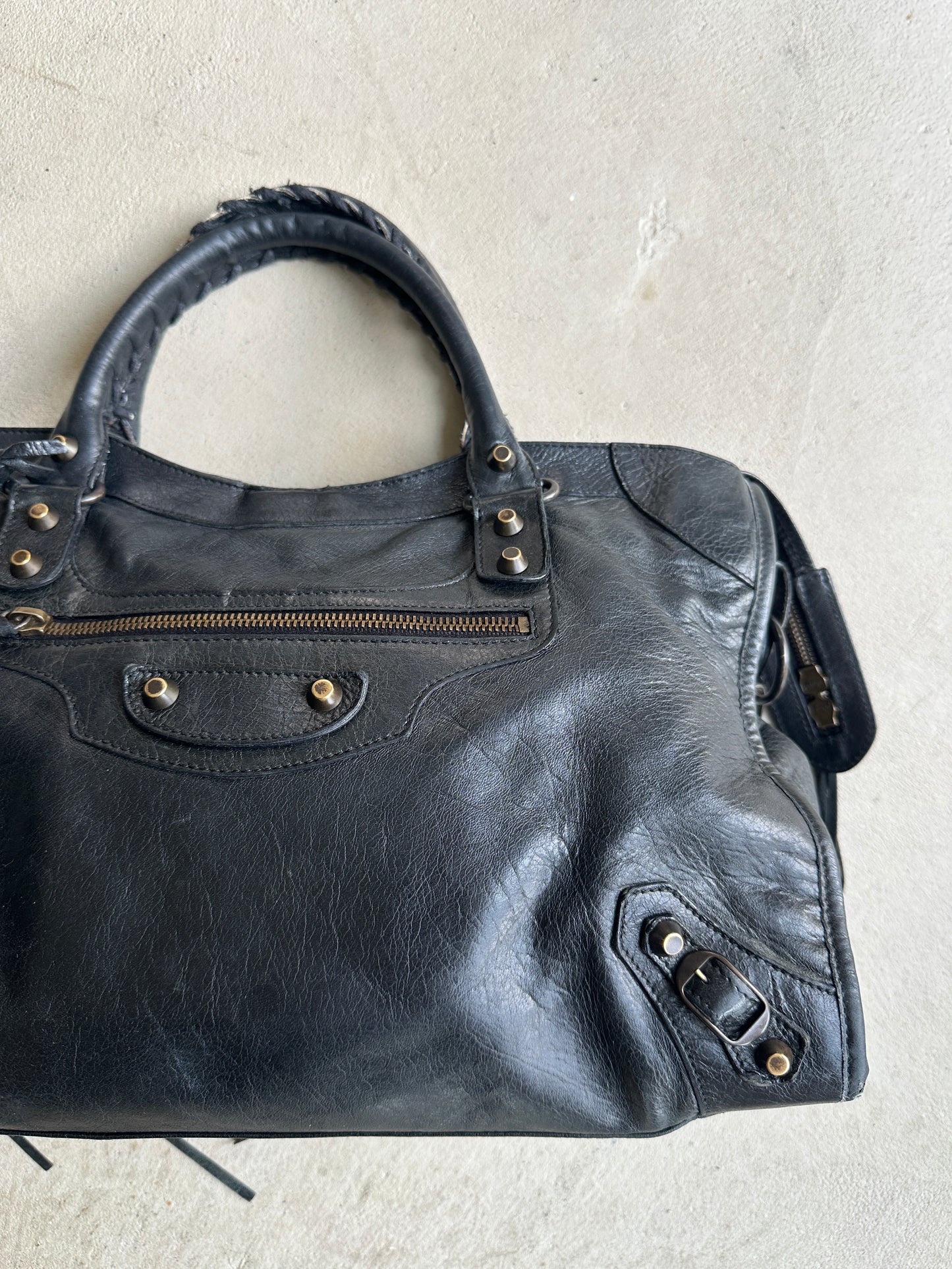 Vintage Black Balenciaga City Bag