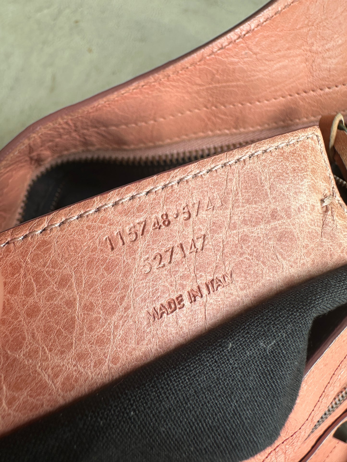 Vintage Peach Balenciaga City Bag