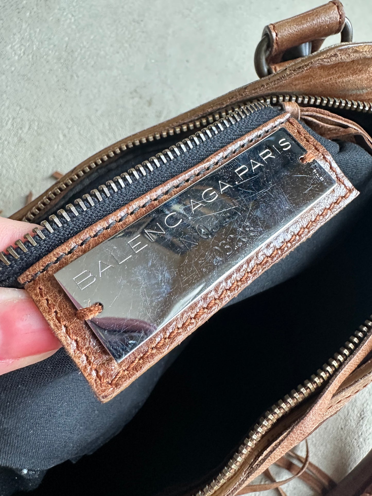 RARE! Vintage Brown Balenciaga Small City Bag