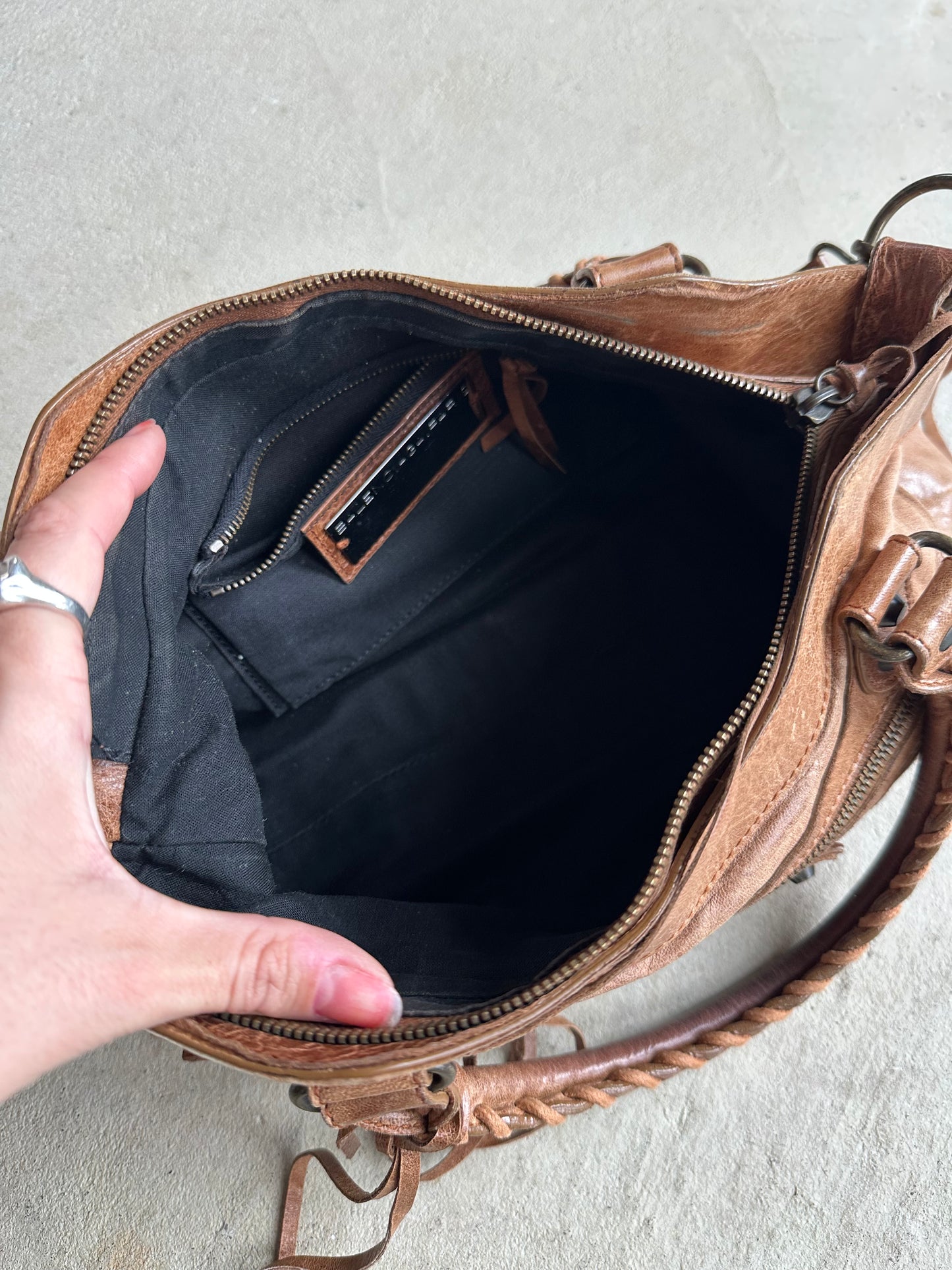 RARE! Vintage Brown Balenciaga Small City Bag