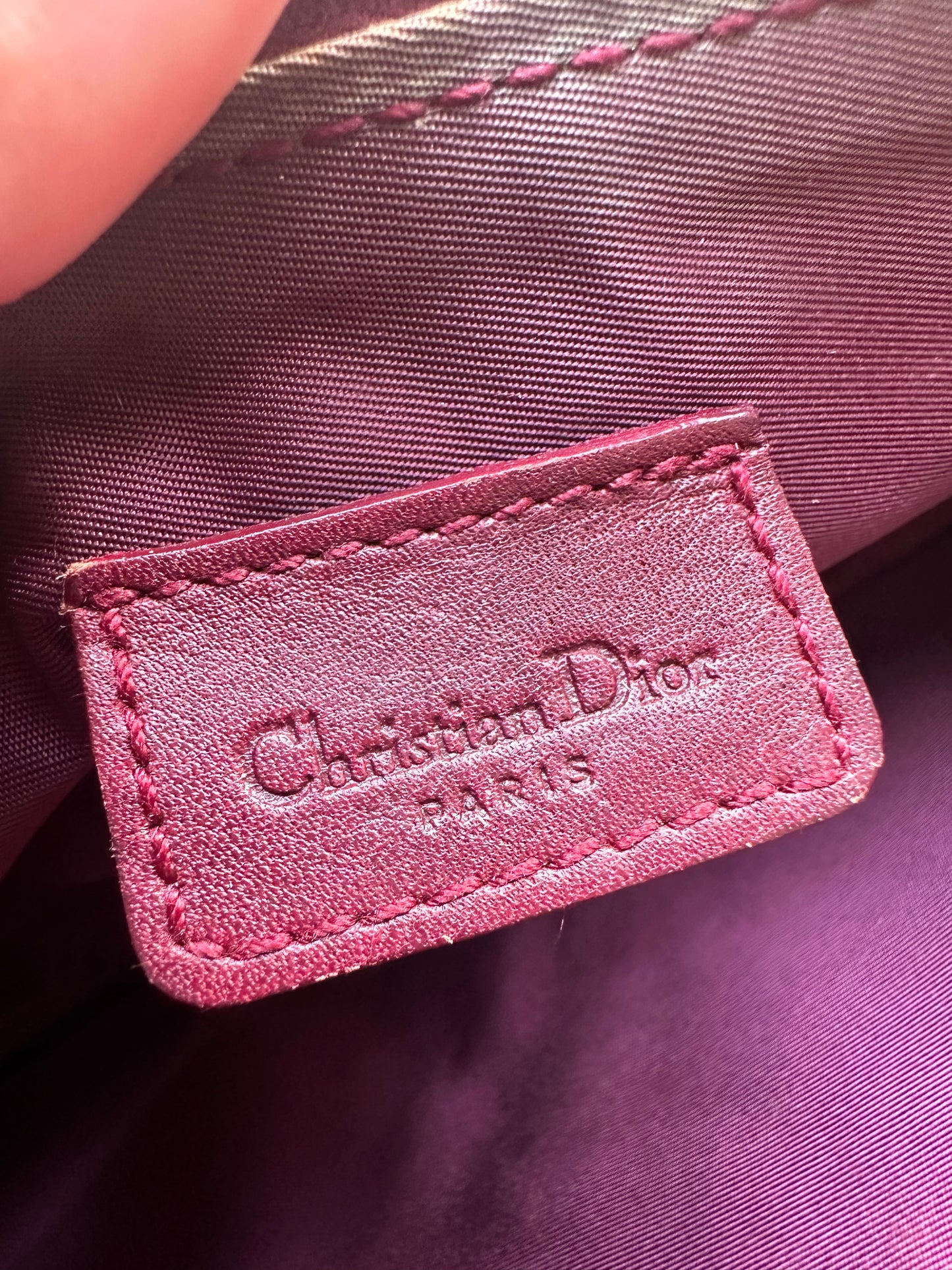Vintage Dior Red / Burgundy Saddle Bag