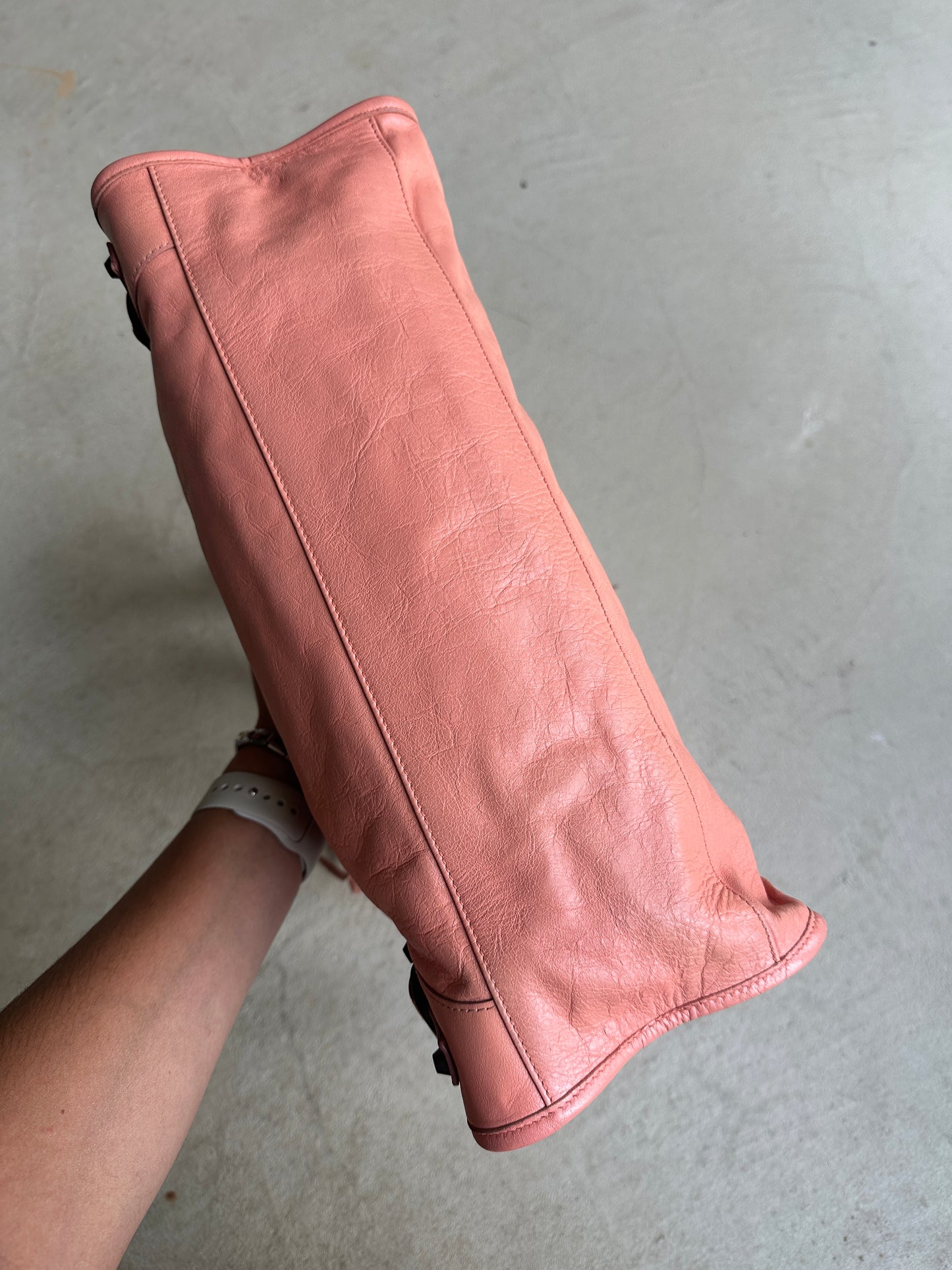 Vintage Peach Balenciaga City Bag