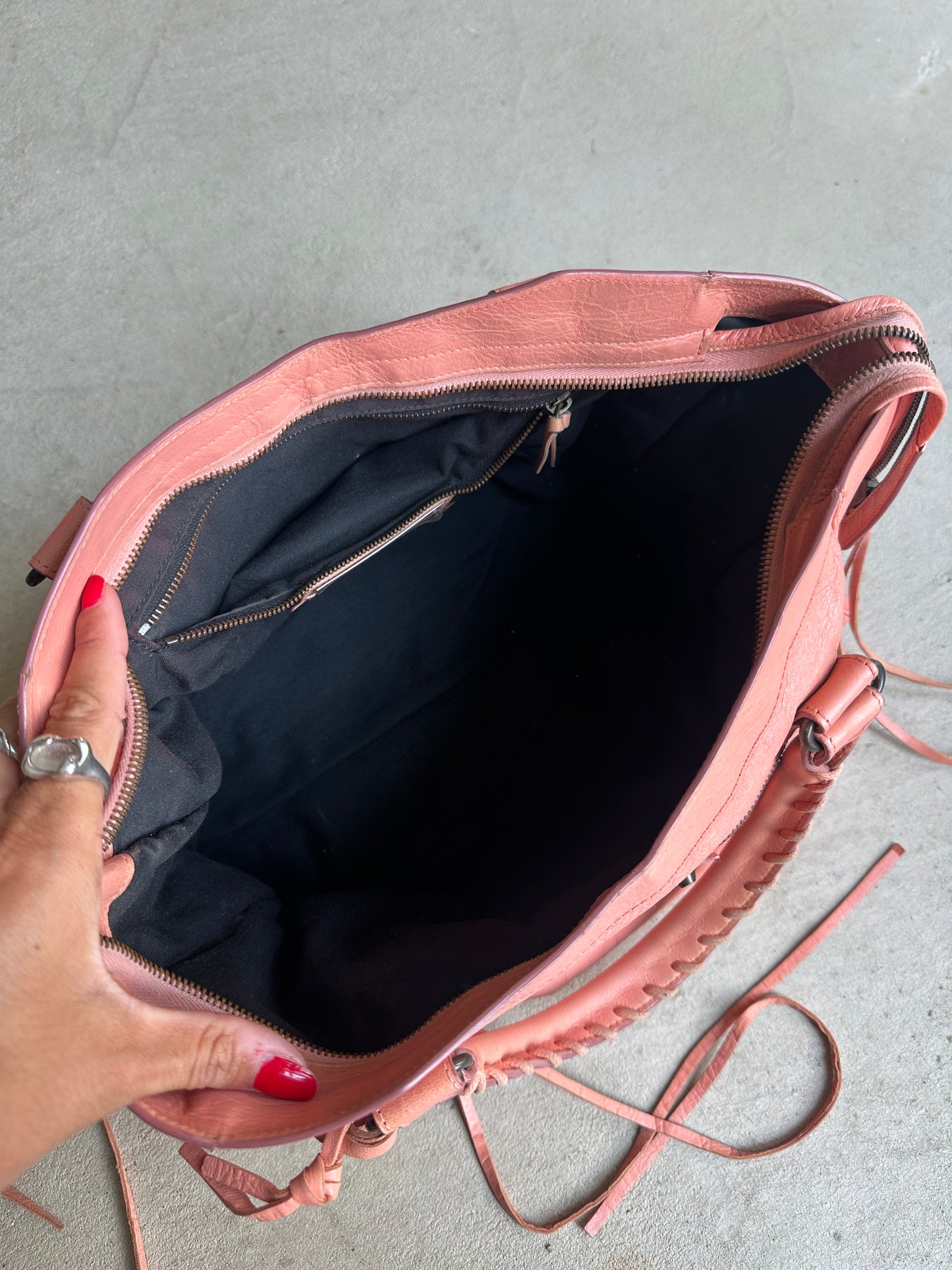 Vintage Peach Balenciaga City Bag