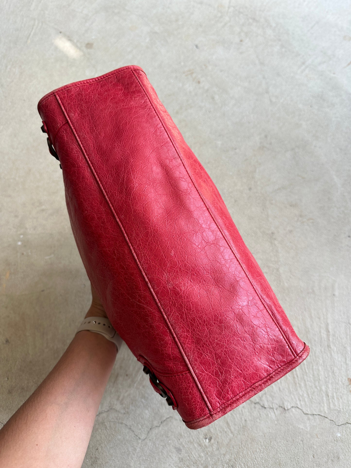 Vintage Red Balenciaga City Bag