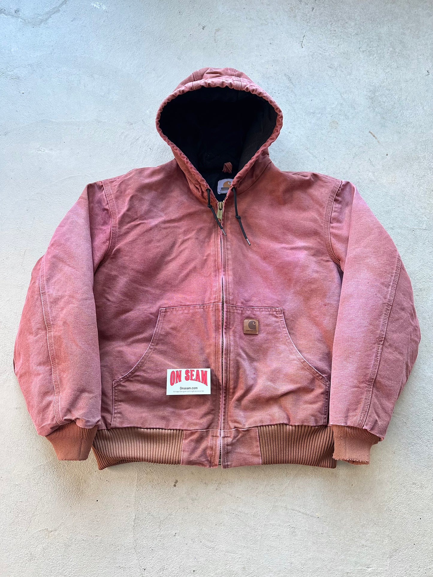 Vintage Carhartt Pink Hooded Jacket - L