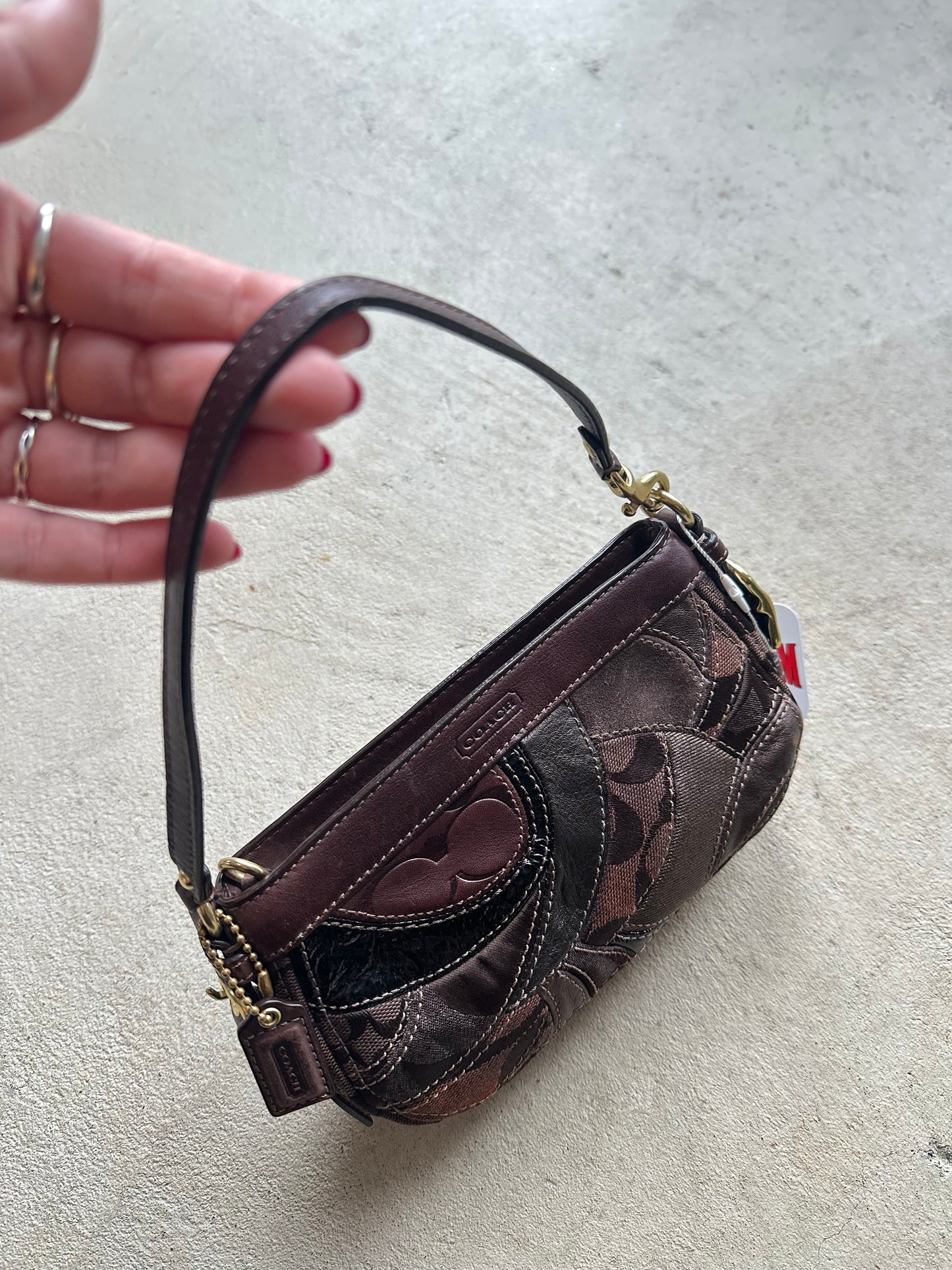 Vintage Y2K Coach Demi Brown Patchwork Handbag
