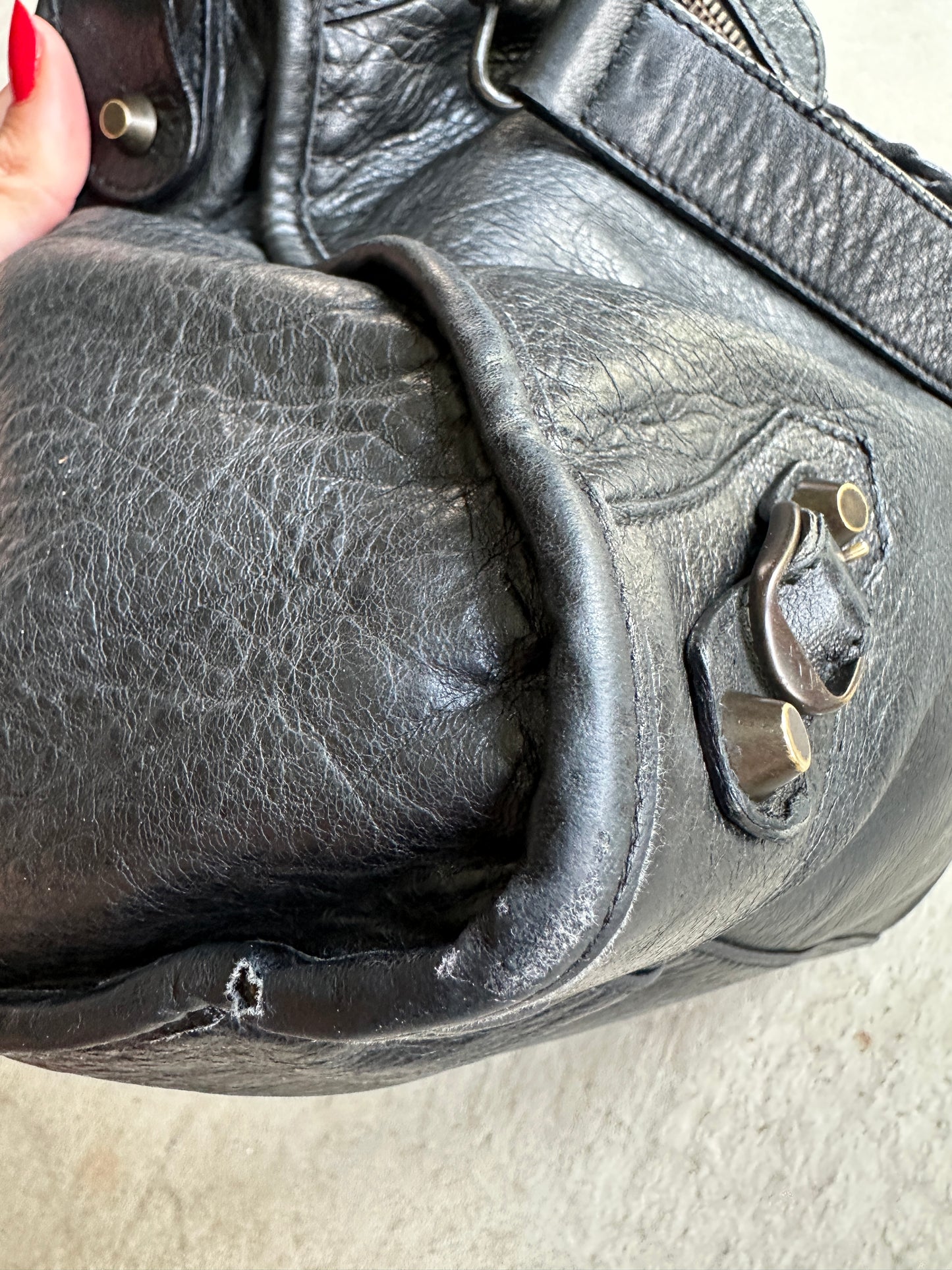 Vintage Black Balenciaga City Bag