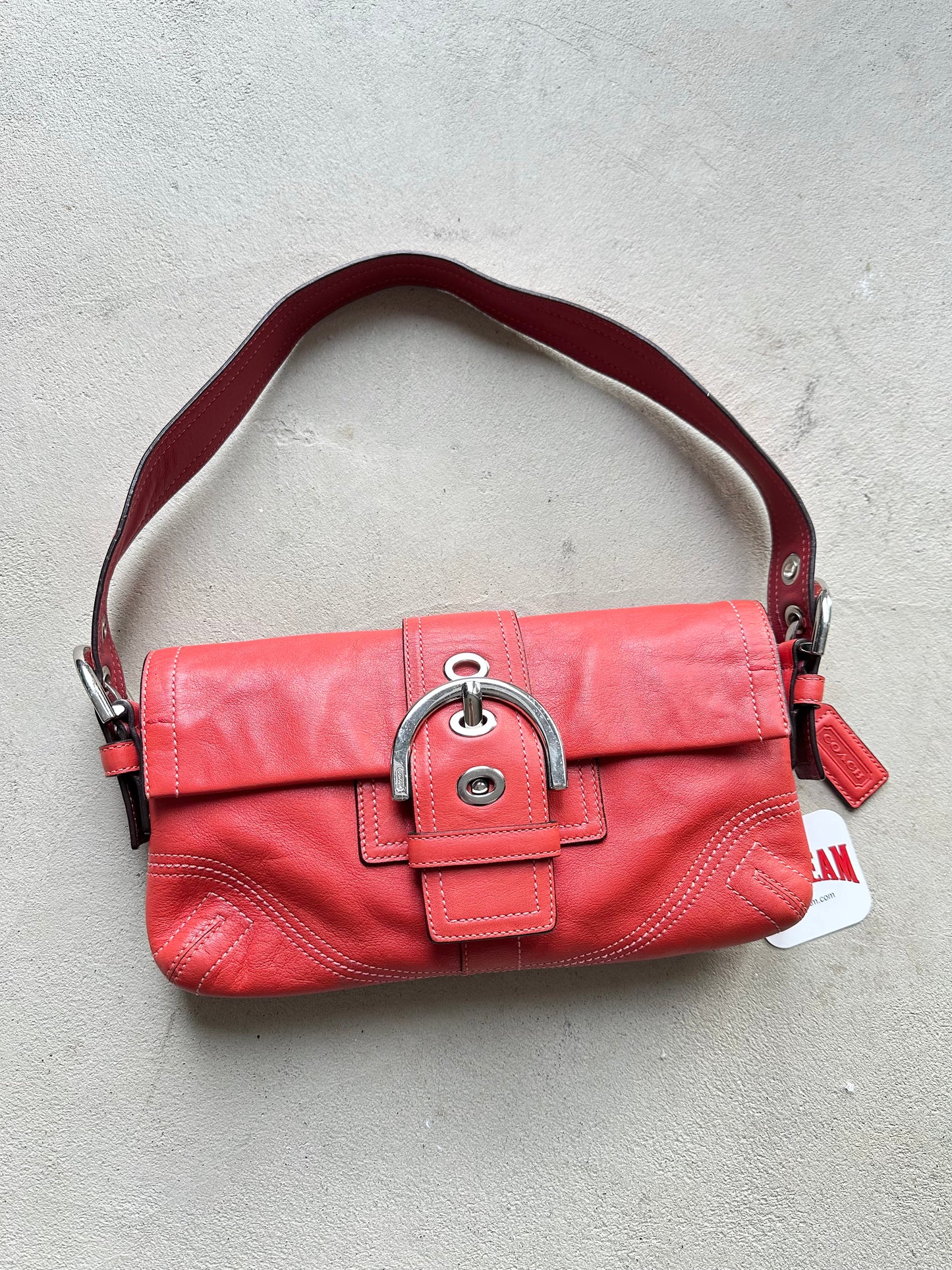 Vintage Coach Red Square Soho Shoulder Bag
