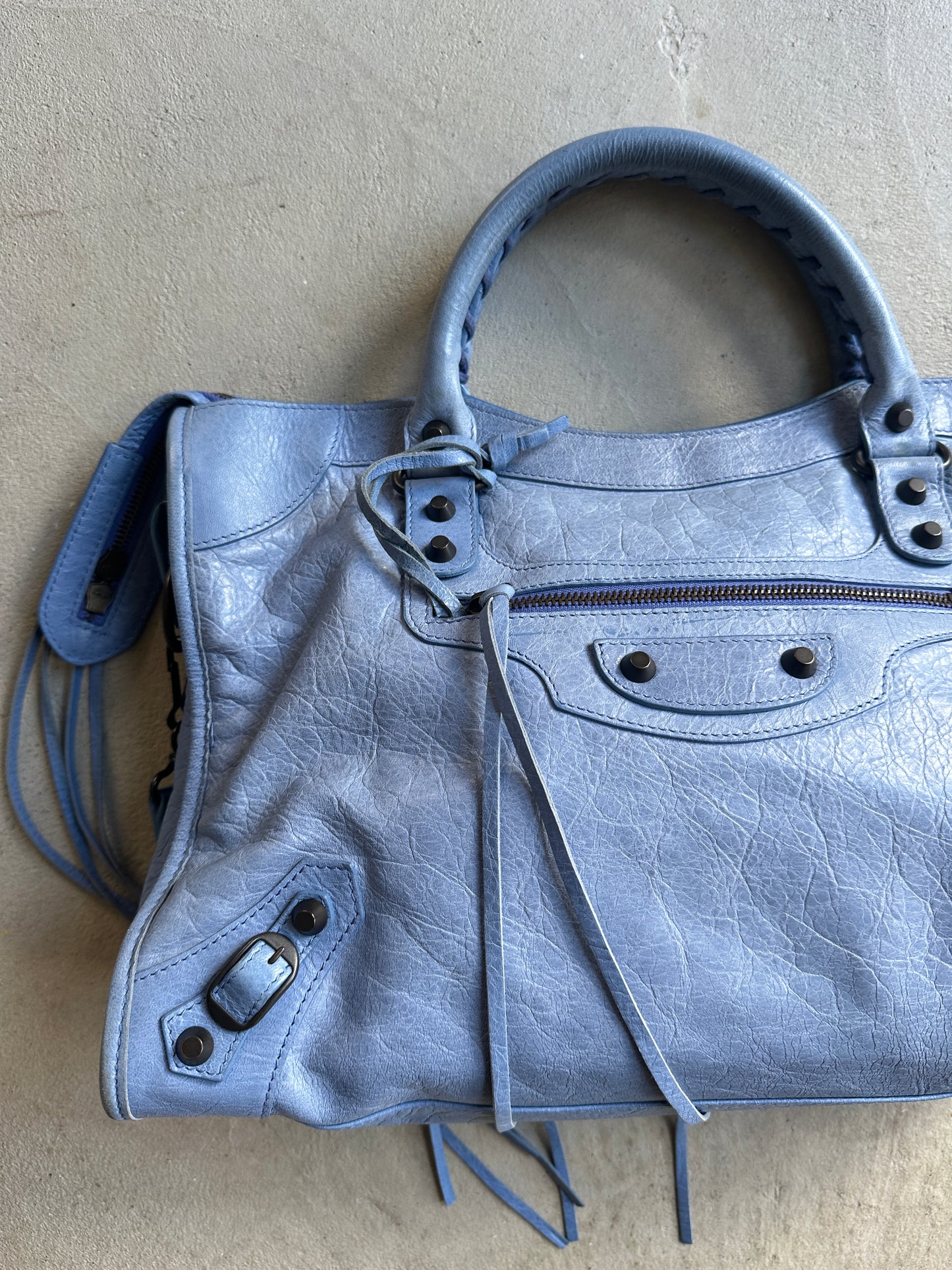 Vintage Blue Balenciaga City Bag