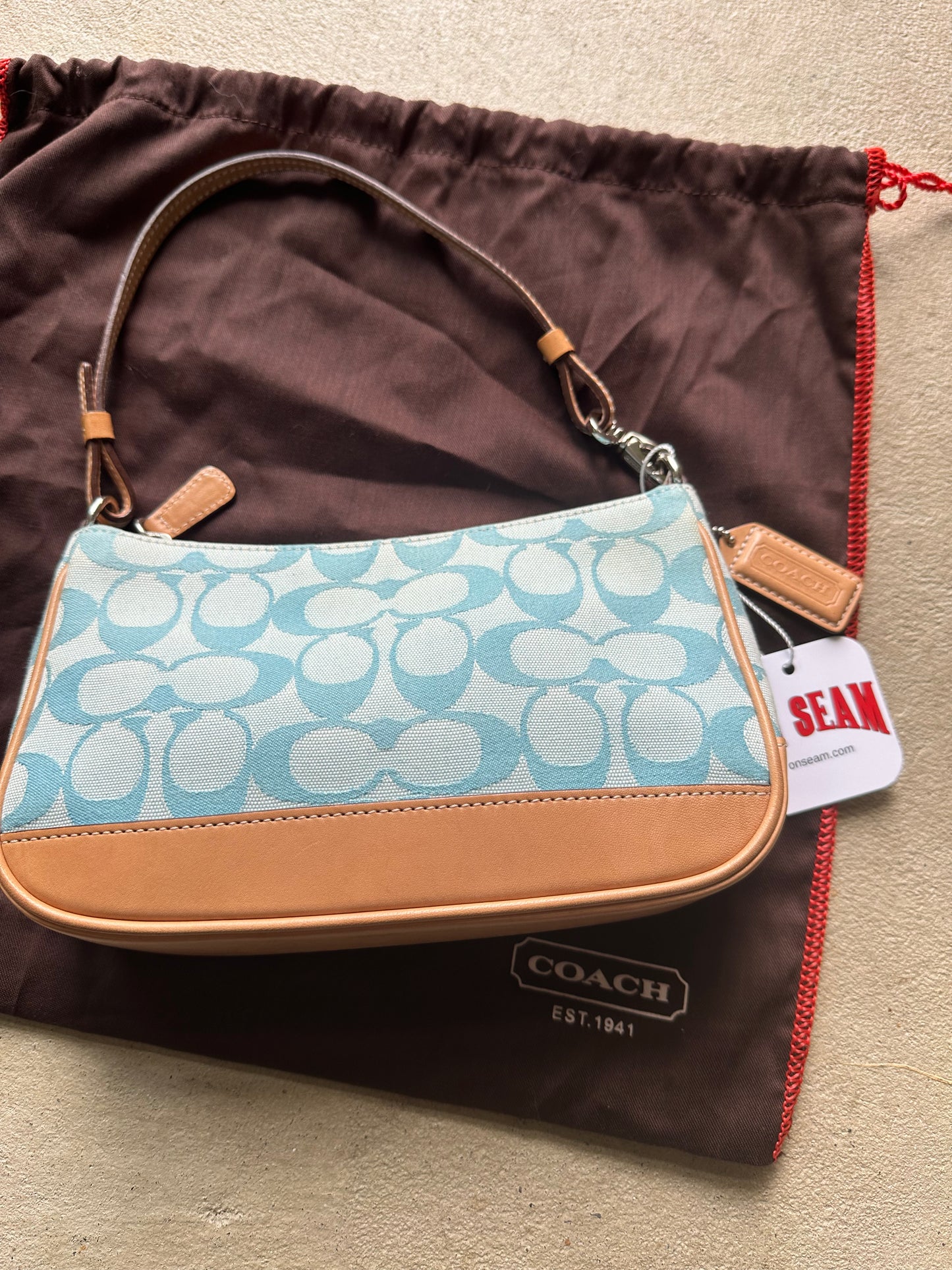 Vintage Y2K Coach Blue Demi Shoulder Bag