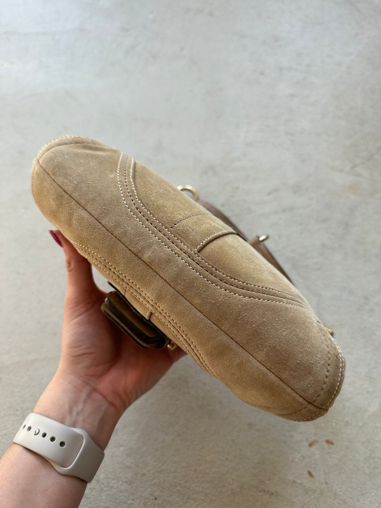 Vintage Y2K Coach Tan Suede Mini Soho Shoulder Bag