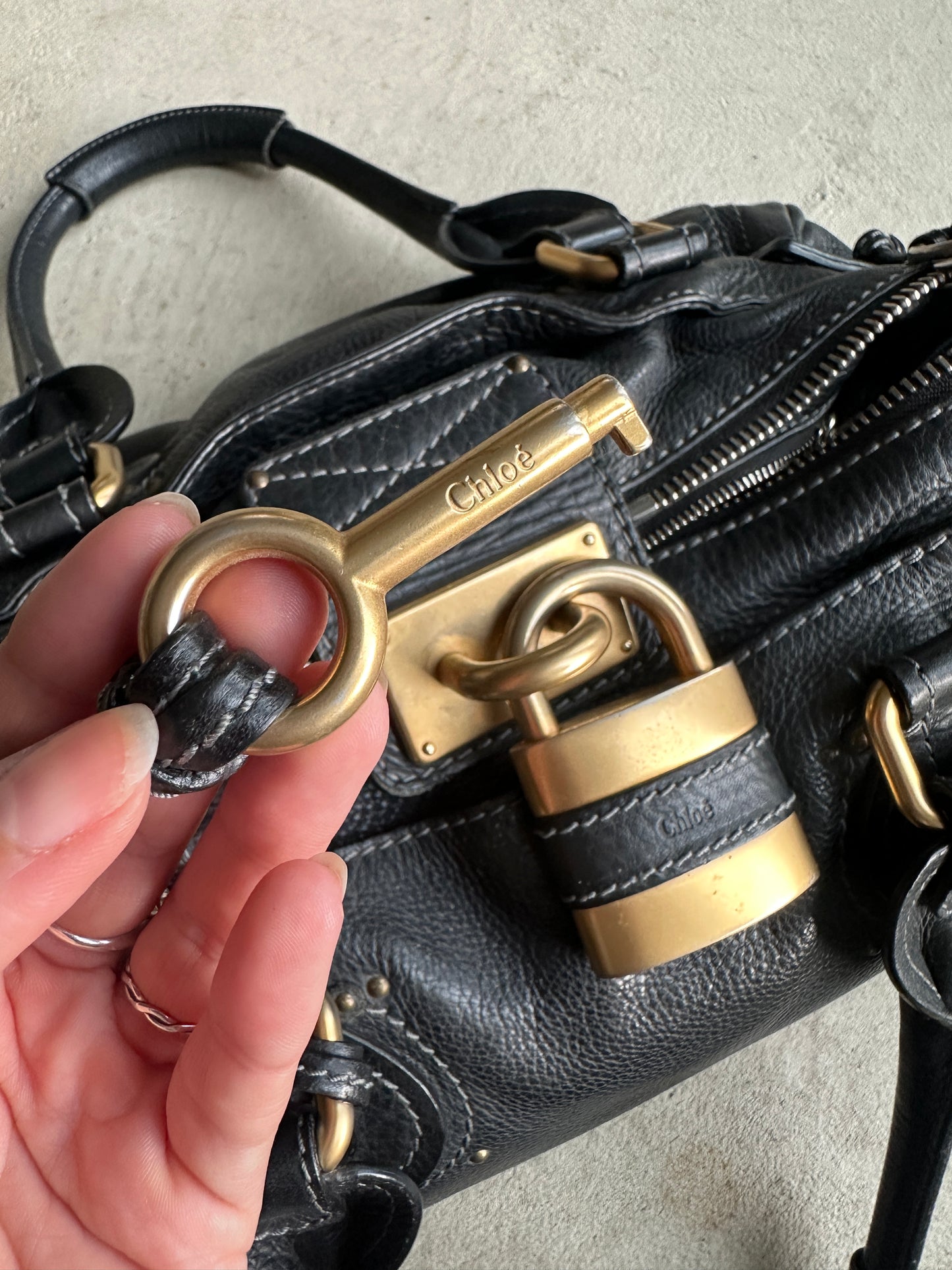 Vintage Black Chloé Paddington Shoulder Bag