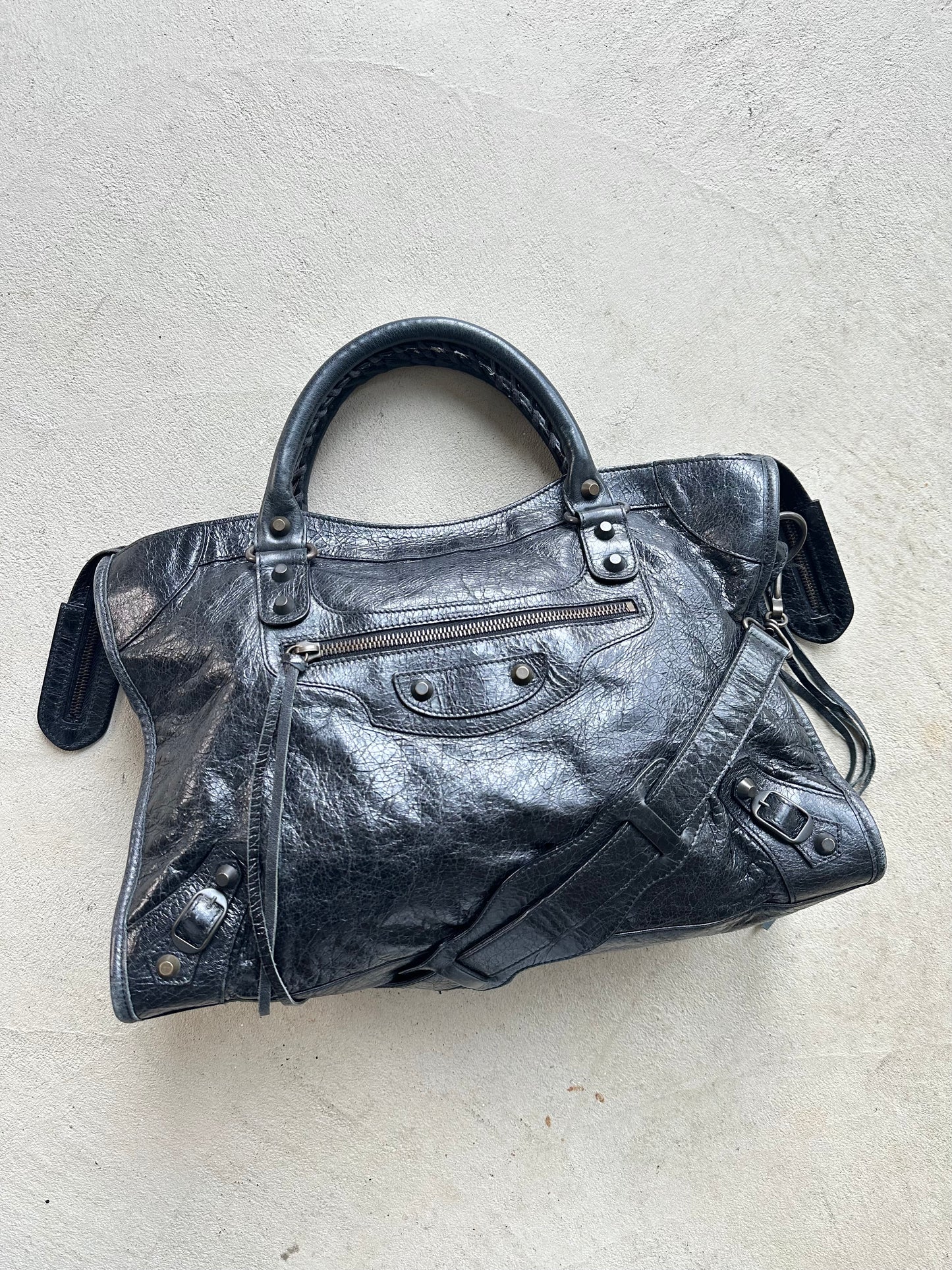 Vintage Black Balenciaga City Bag