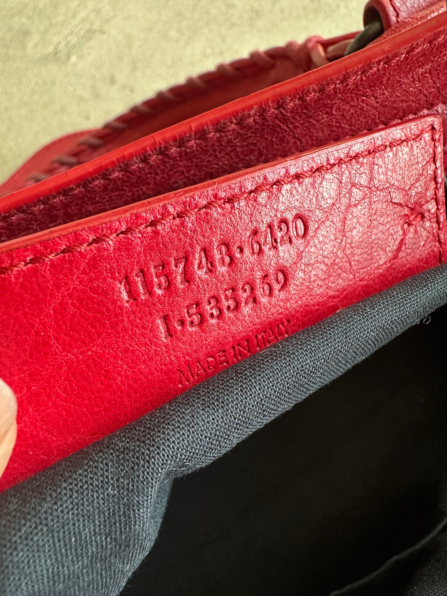 Vintage Red Balenciaga City Bag
