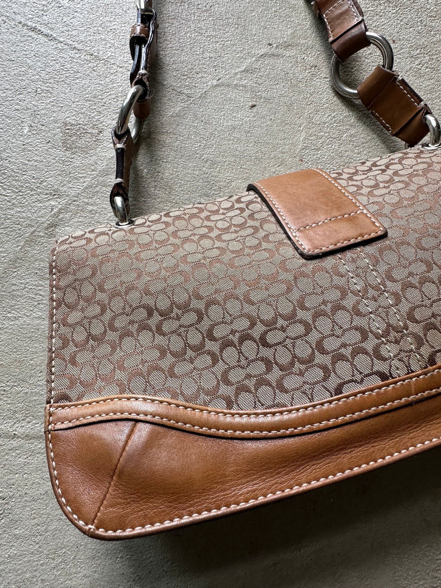 Vintage Y2K Coach Tan Mini Soho Style Shoulder Bag