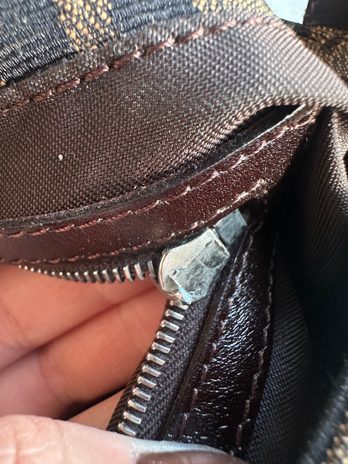 Vintage Fendi Brown Zucca Mama Baguette