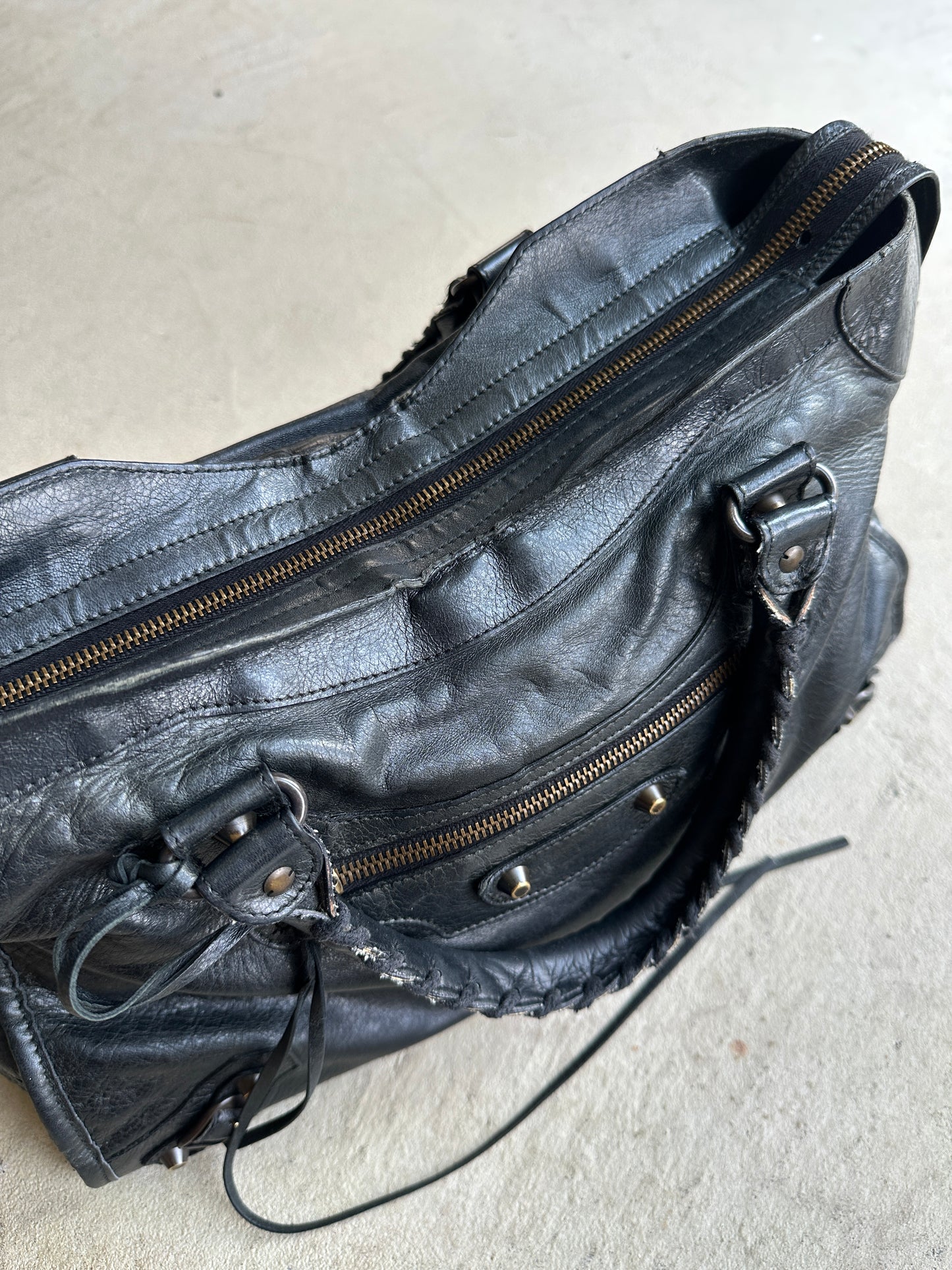 Vintage Black Balenciaga City Bag