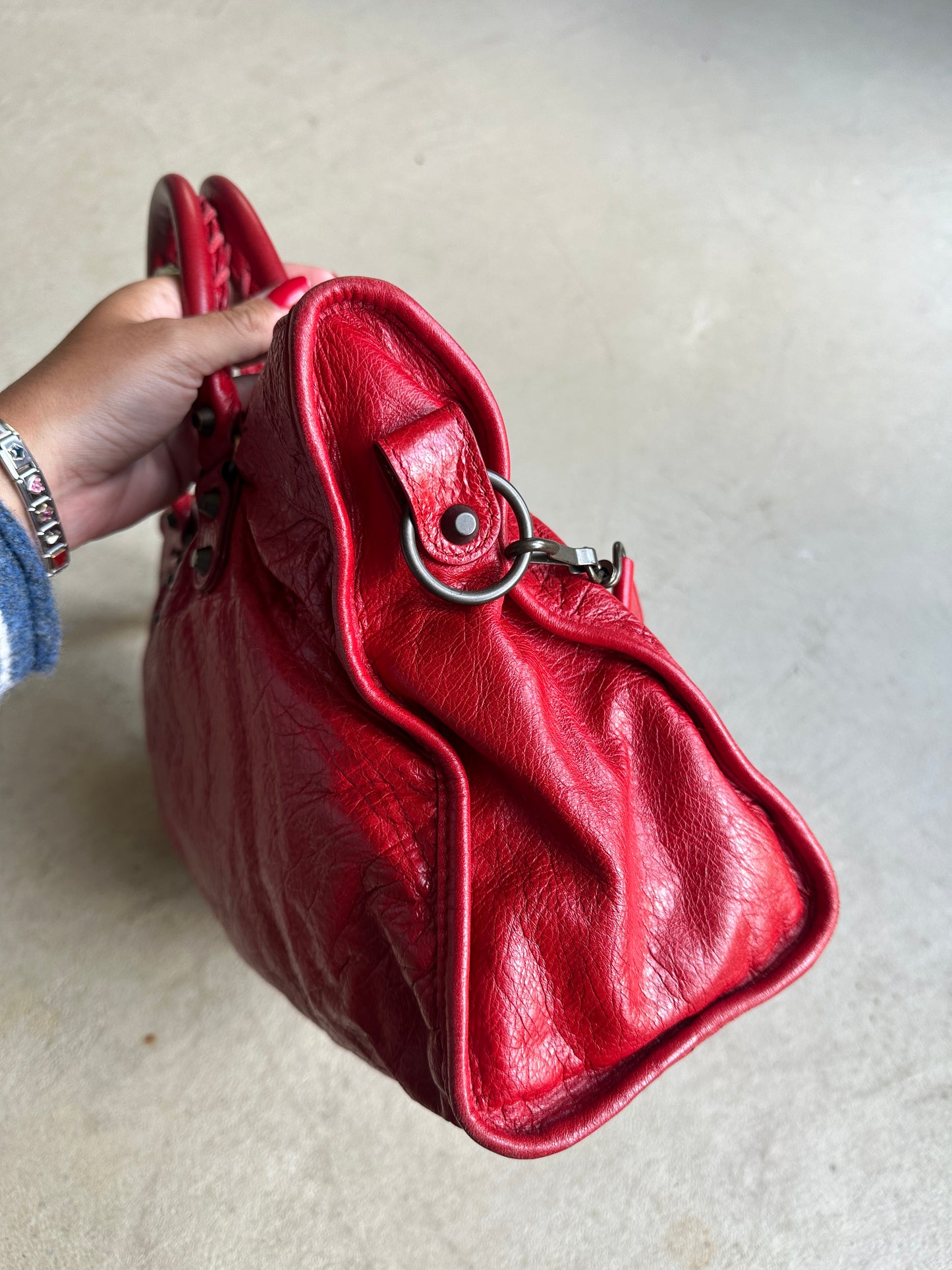 Vintage Red Balenciaga City Bag