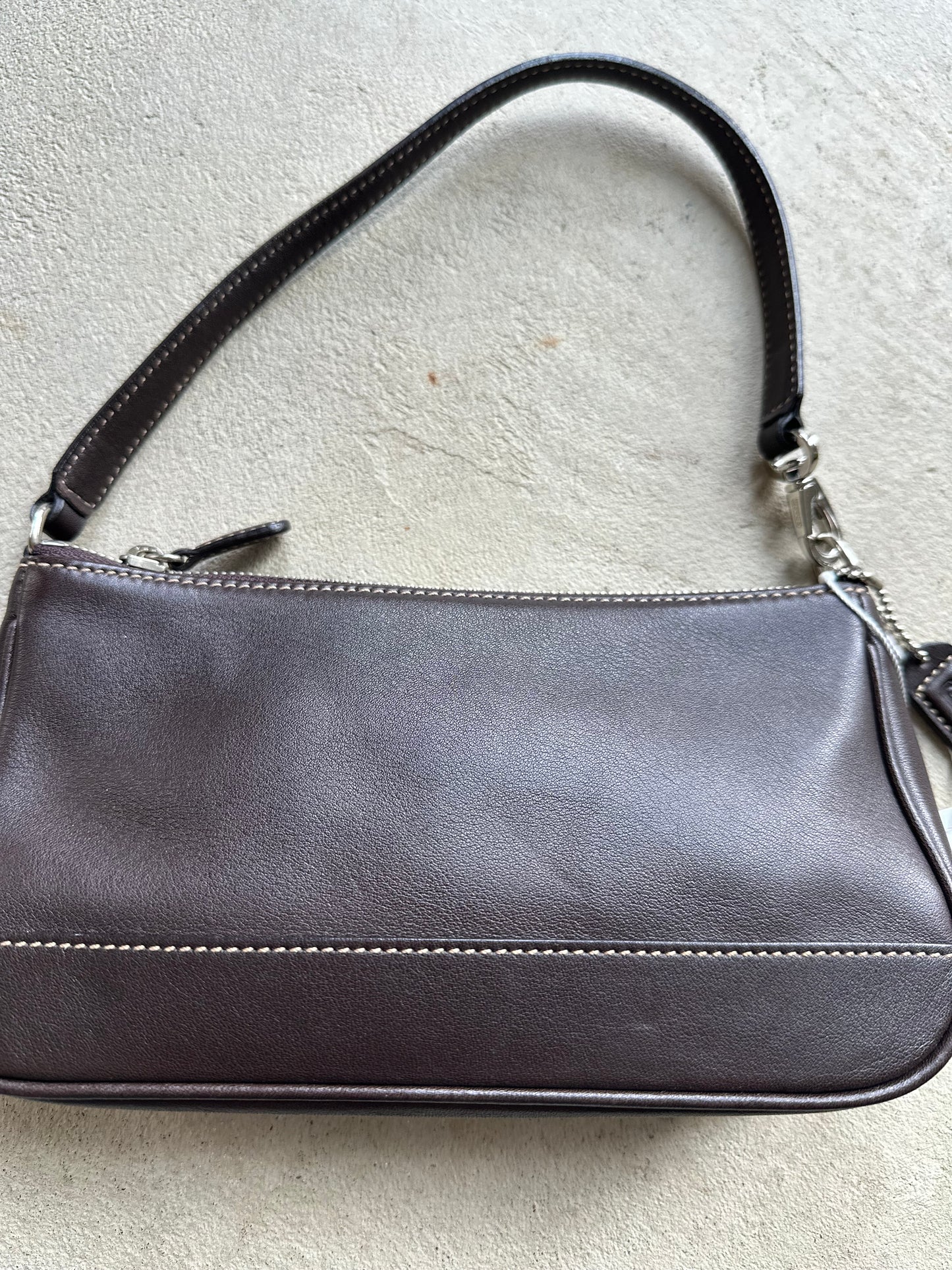 Vintage Y2K Coach Demi Brown Leather Shoulder Bag