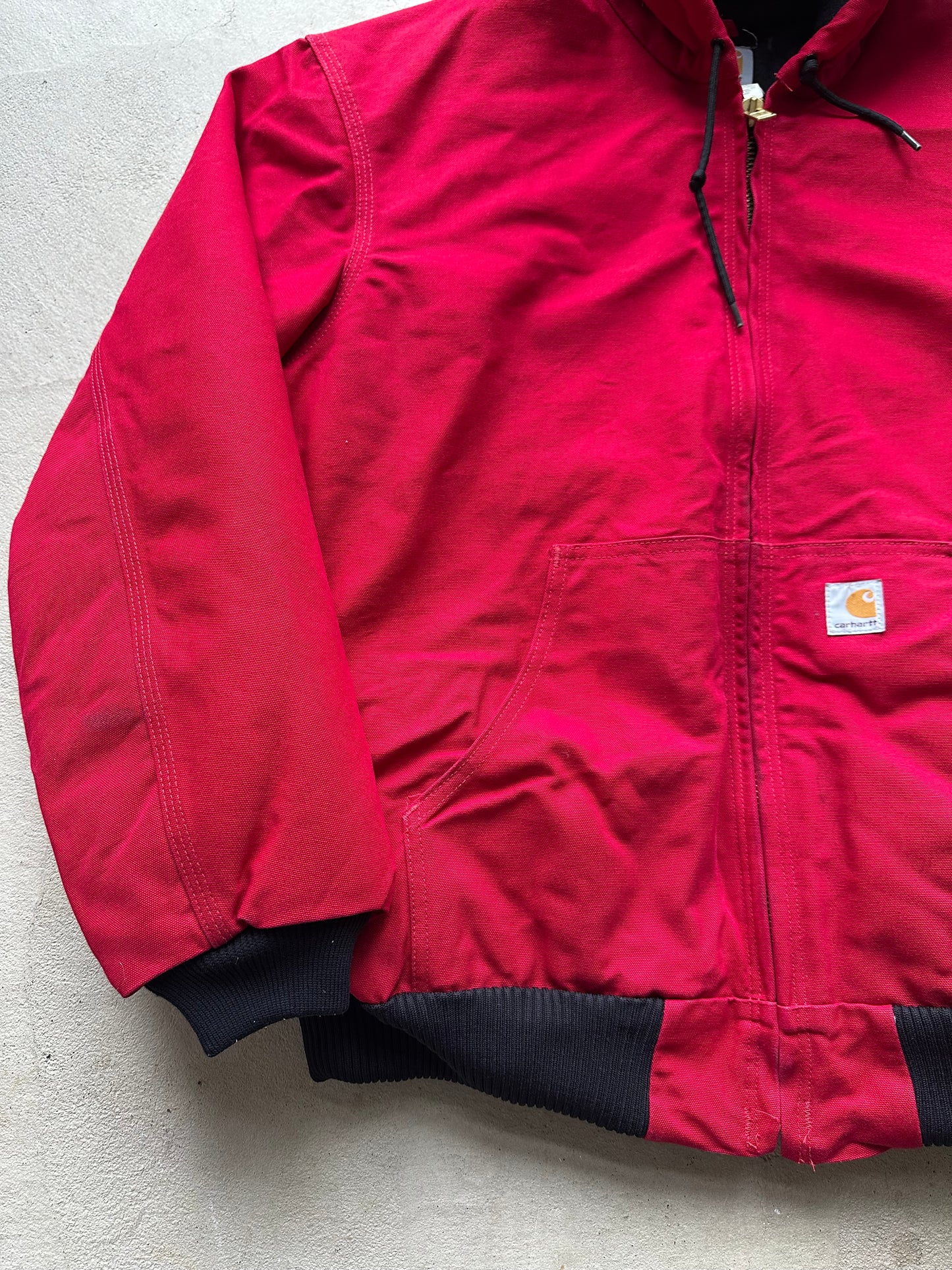 Vintage Carhartt Red Hooded Jacket 90's - XL
