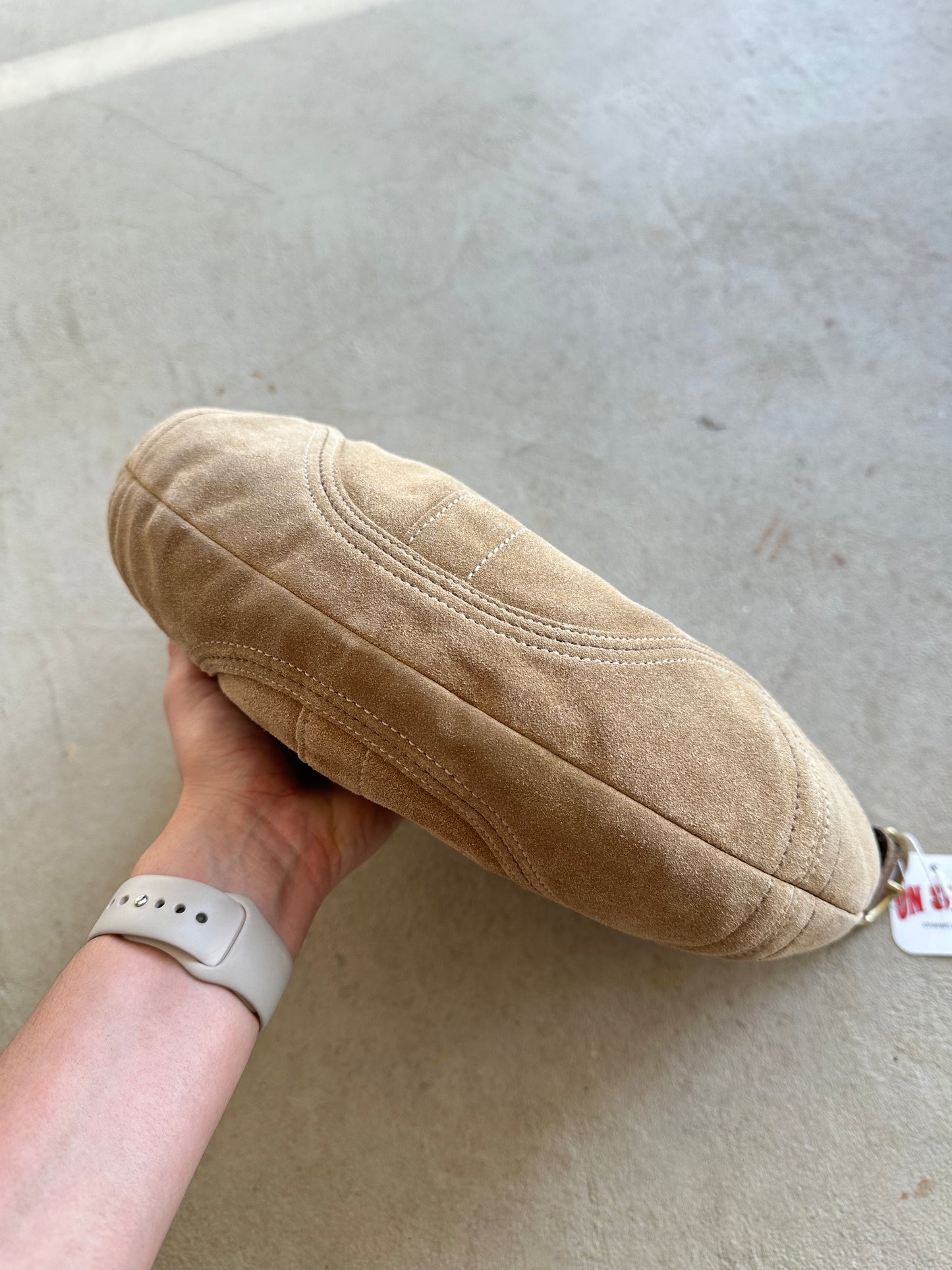 Vintage Y2K Coach Tan Suede Croissant Shoulder Bag