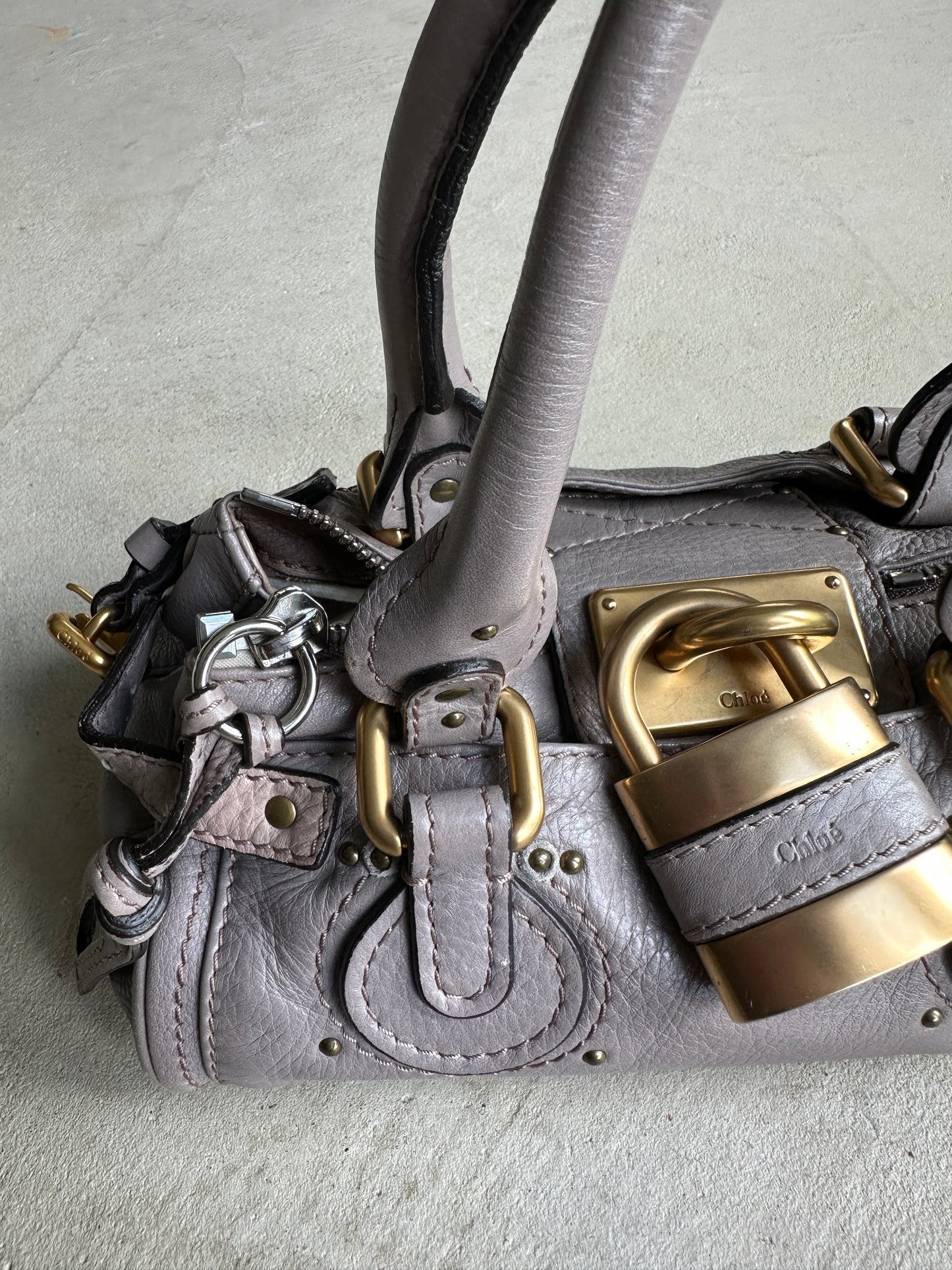 Vintage Grey Mini Chloé Paddington Shoulder Bag